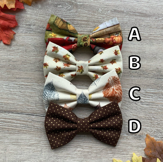 Autumn dog bowties