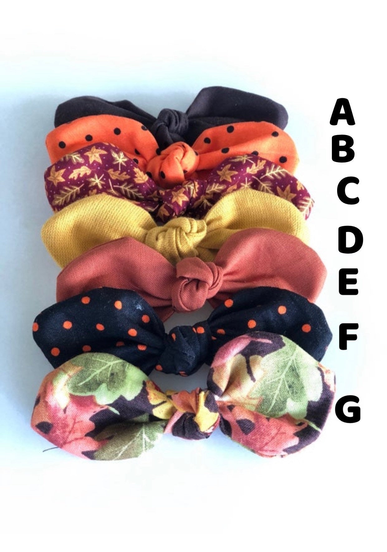 Handmade Fall Dog Bow Clip, Cotton Hair Accessory