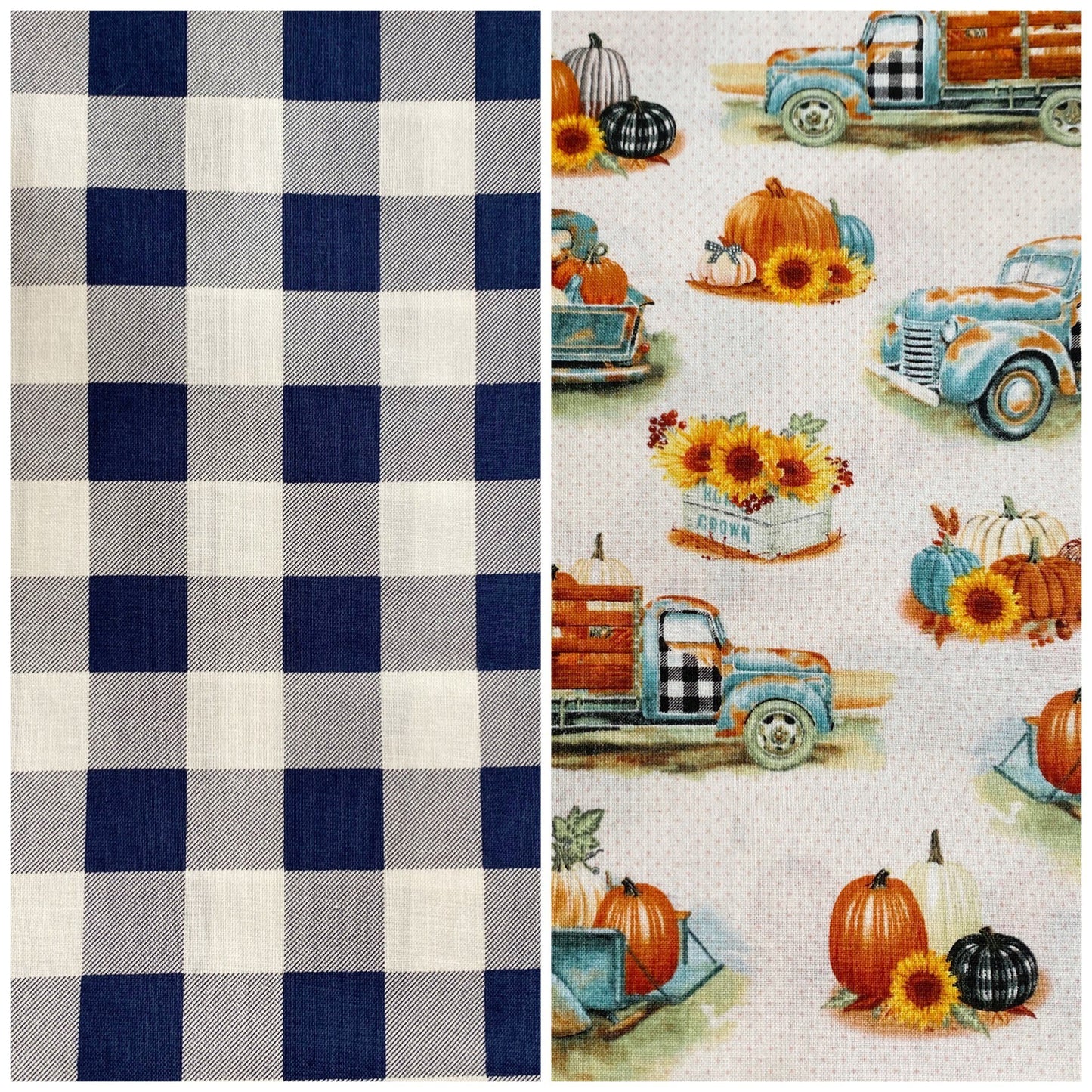 Blue old truck dog bandana