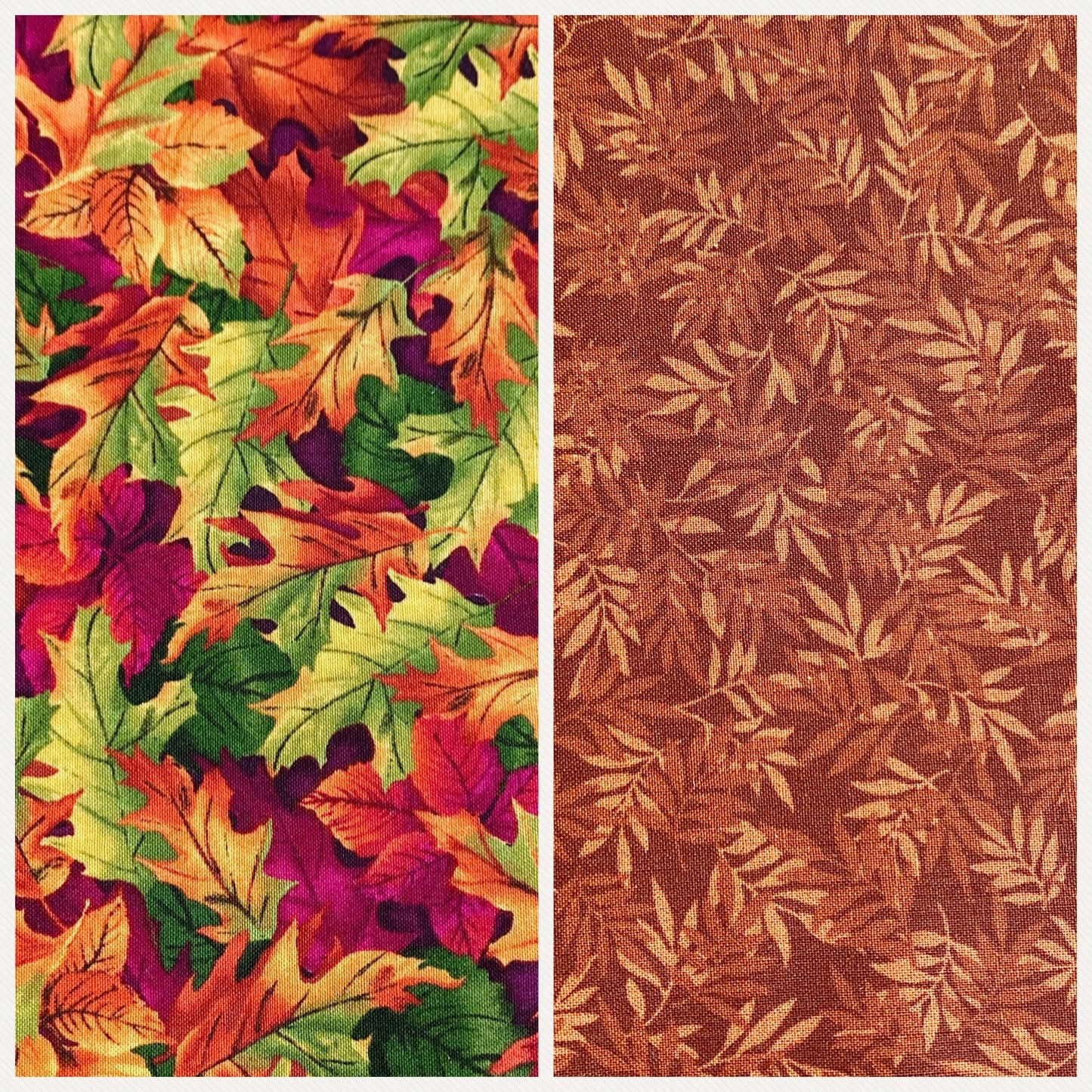 Fall Leaves Dog Bandana, Reversible Snap-On Pet Accessory