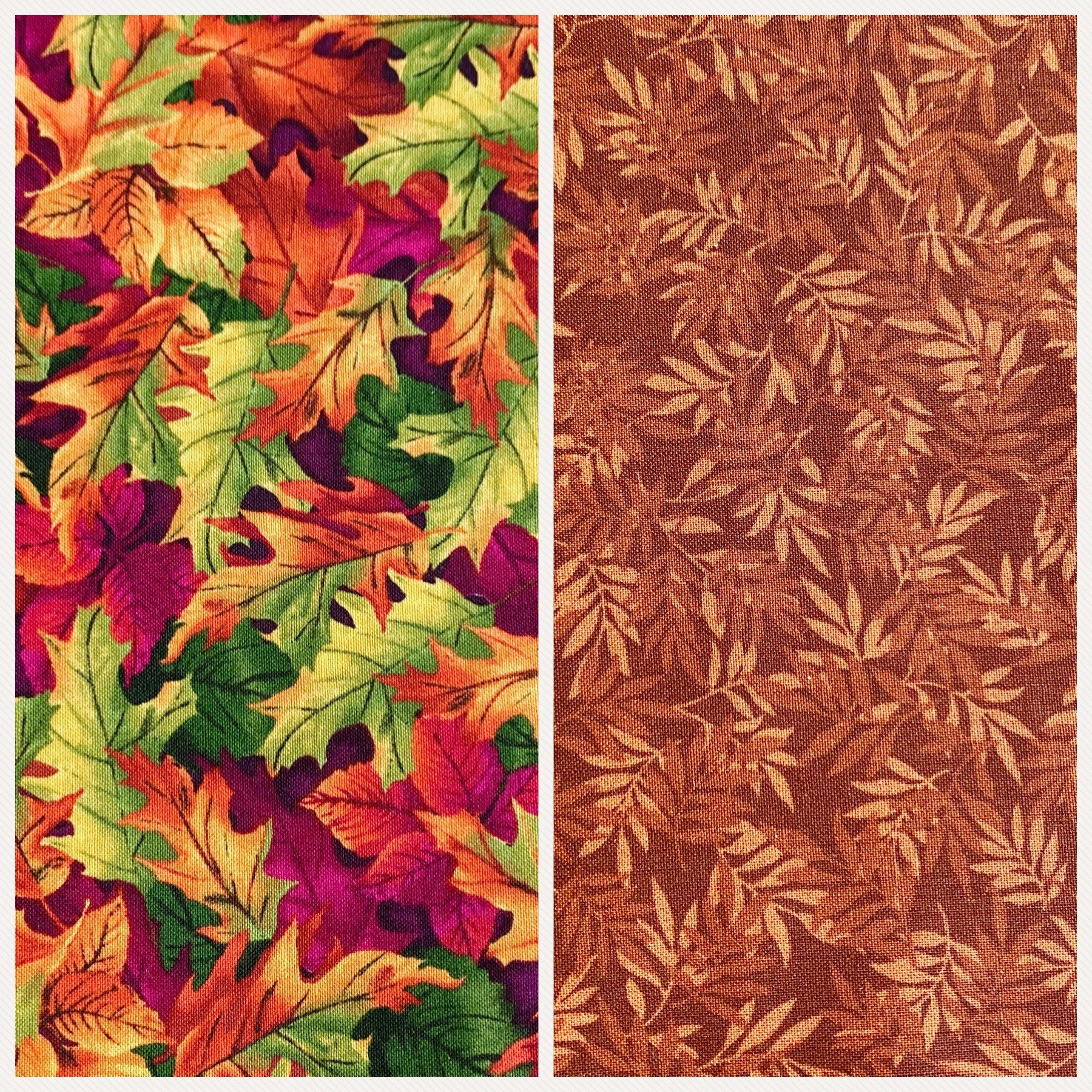 Fall Leaves Dog Bandana, Reversible Snap-On Pet Accessory