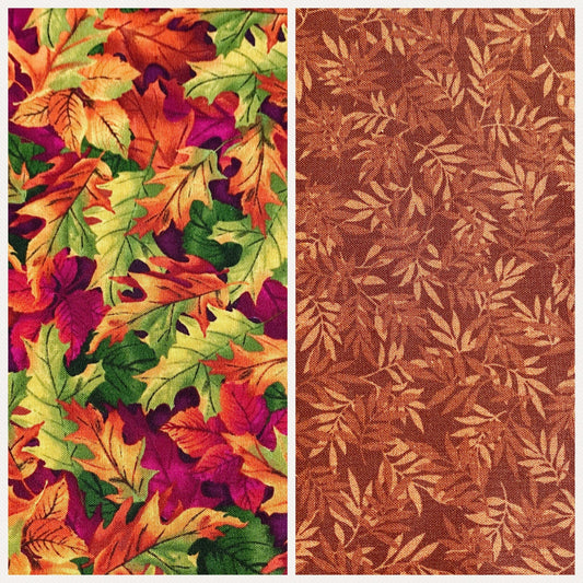 Fall Leaves Dog Bandana, Reversible Snap-On Pet Accessory