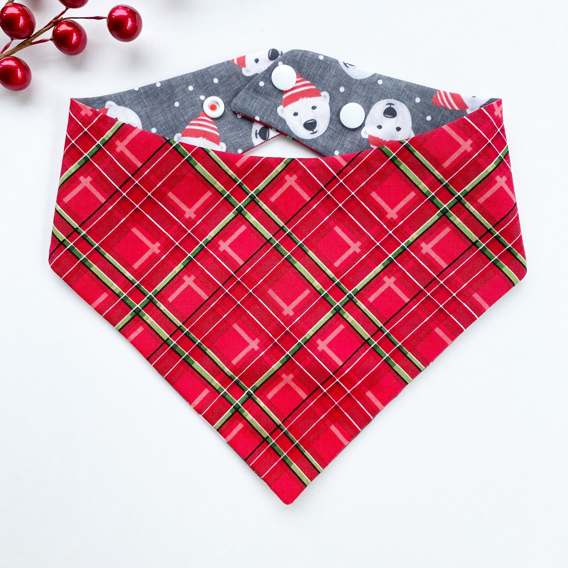 Christmas dog bandana, Winter Bear bandana
