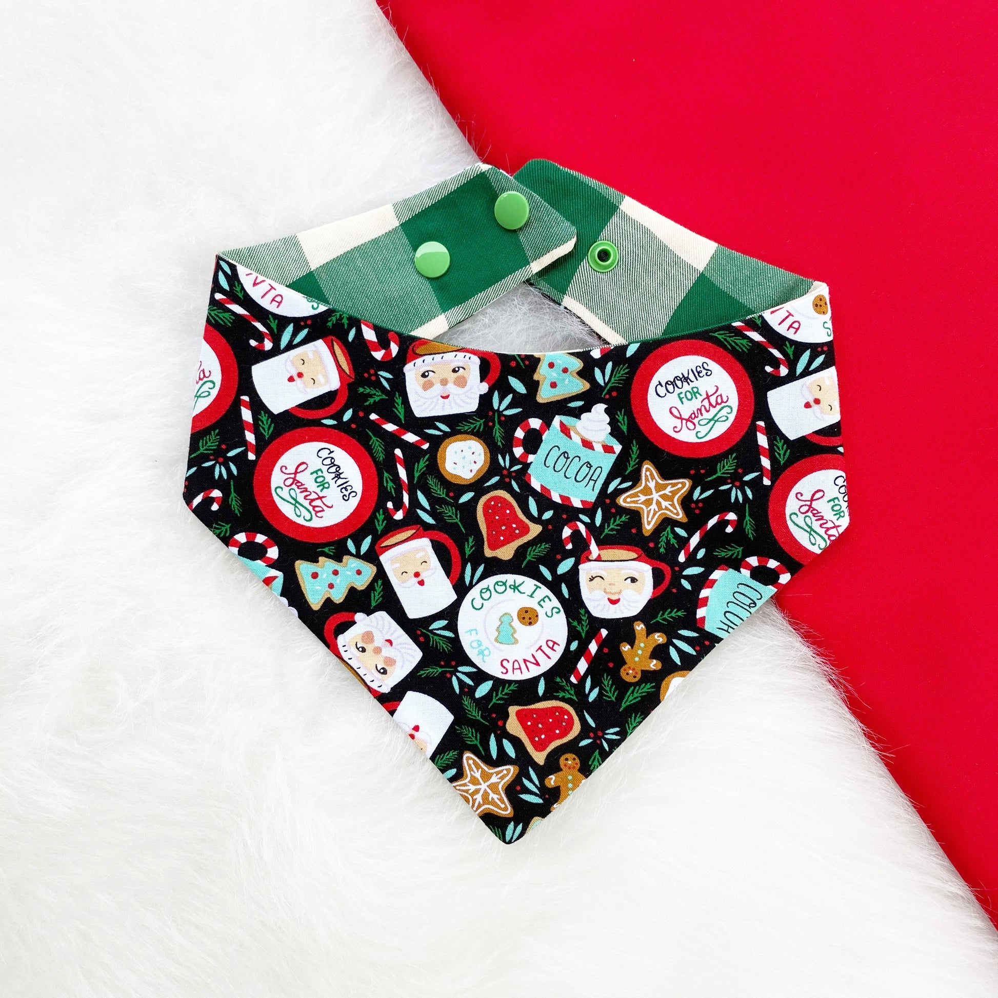 Christmas dog bandana, Cookies for Santa