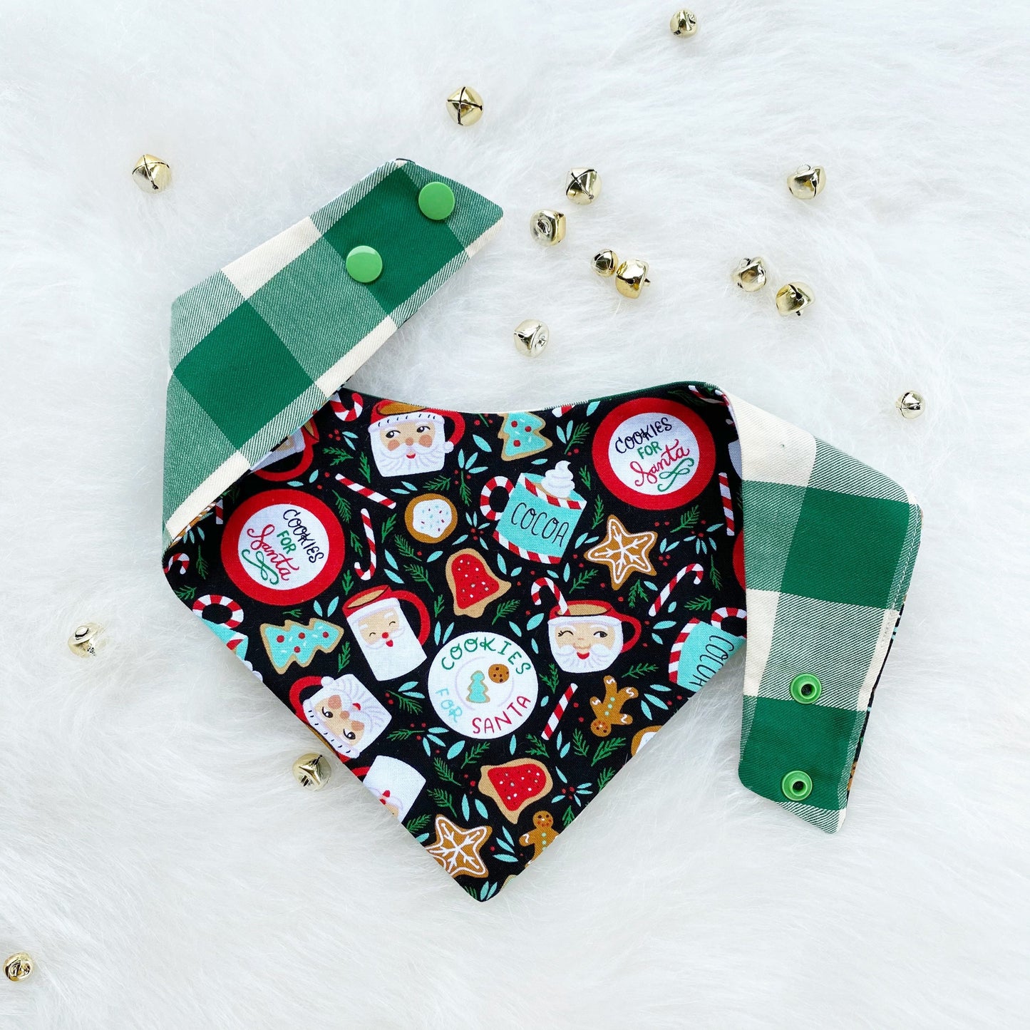 Christmas dog bandana, Cookies for Santa