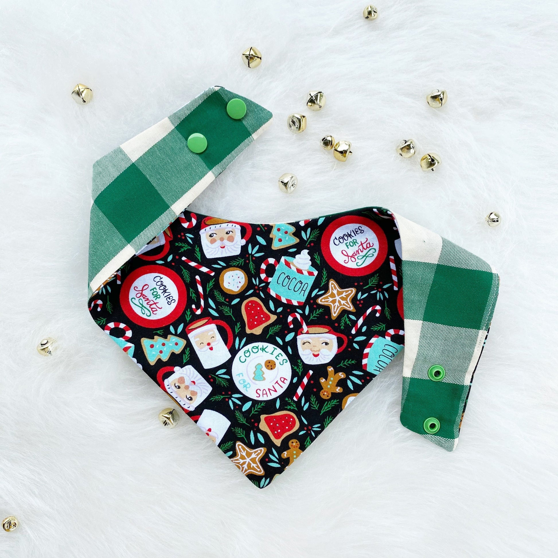 Christmas dog bandana, Cookies for Santa