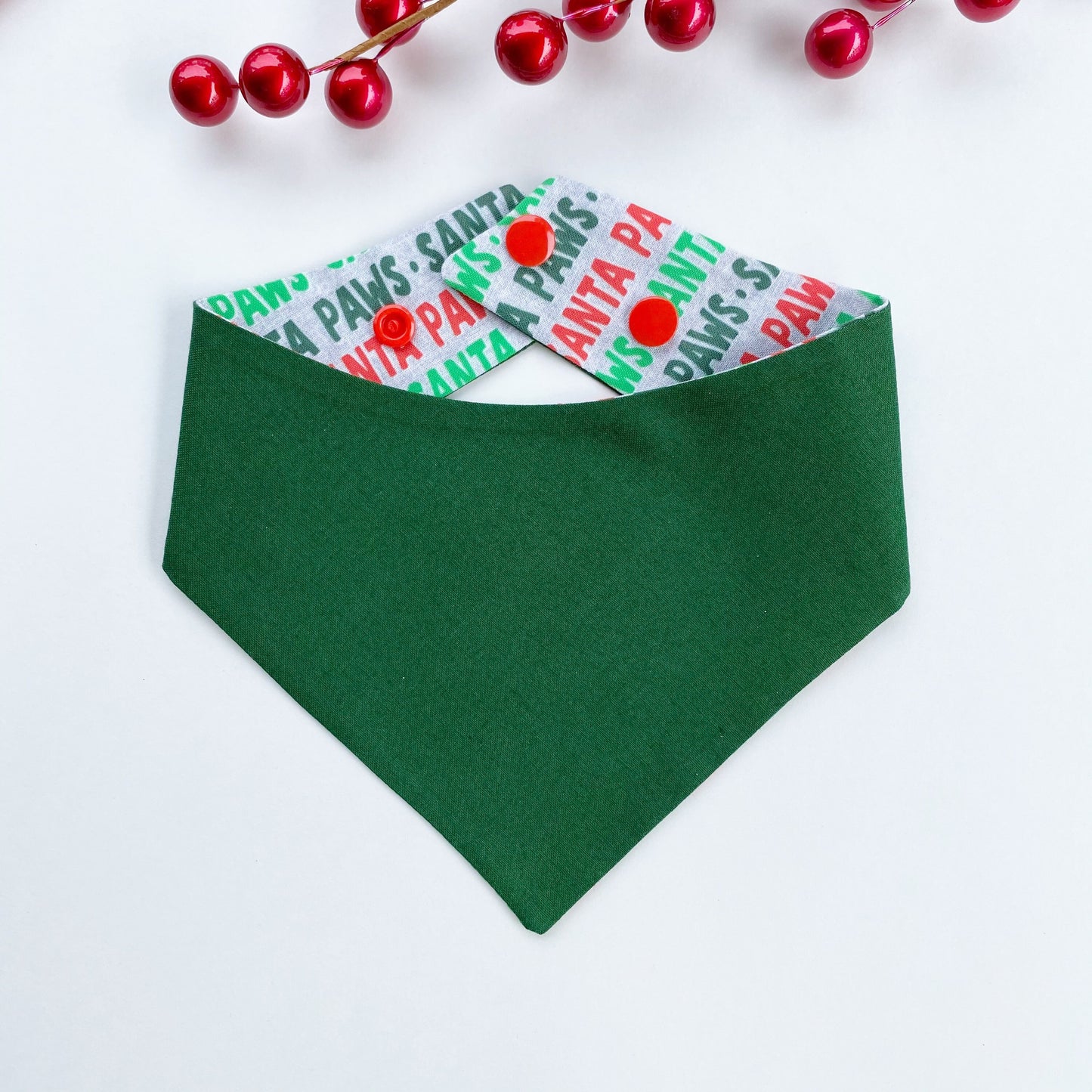 Christmas dog bandana, Santa paws bandana