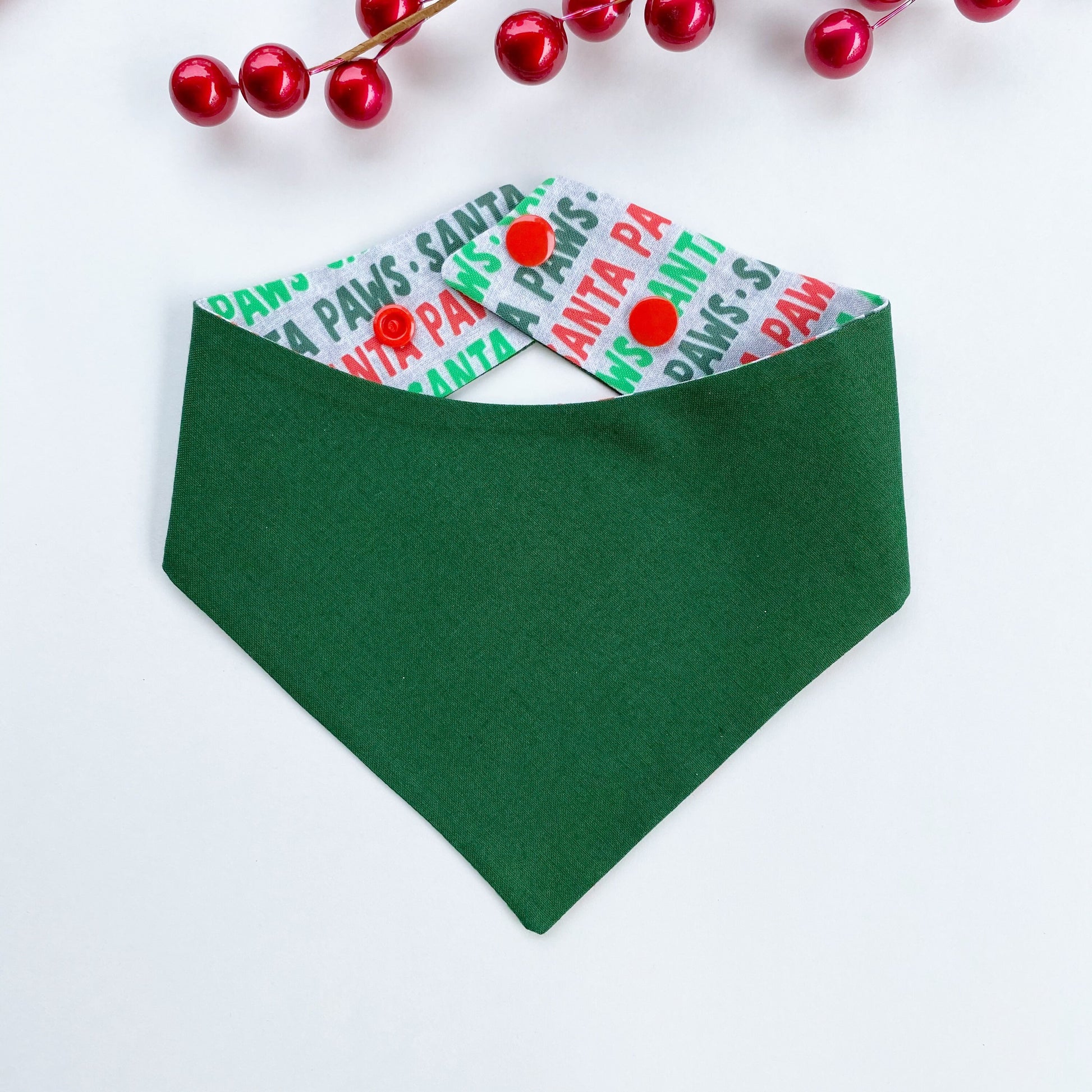 Christmas dog bandana, Santa paws bandana