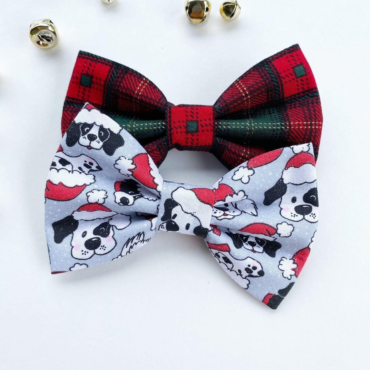 Christmas Dog Bowtie, Holiday Pet Collar Accessory
