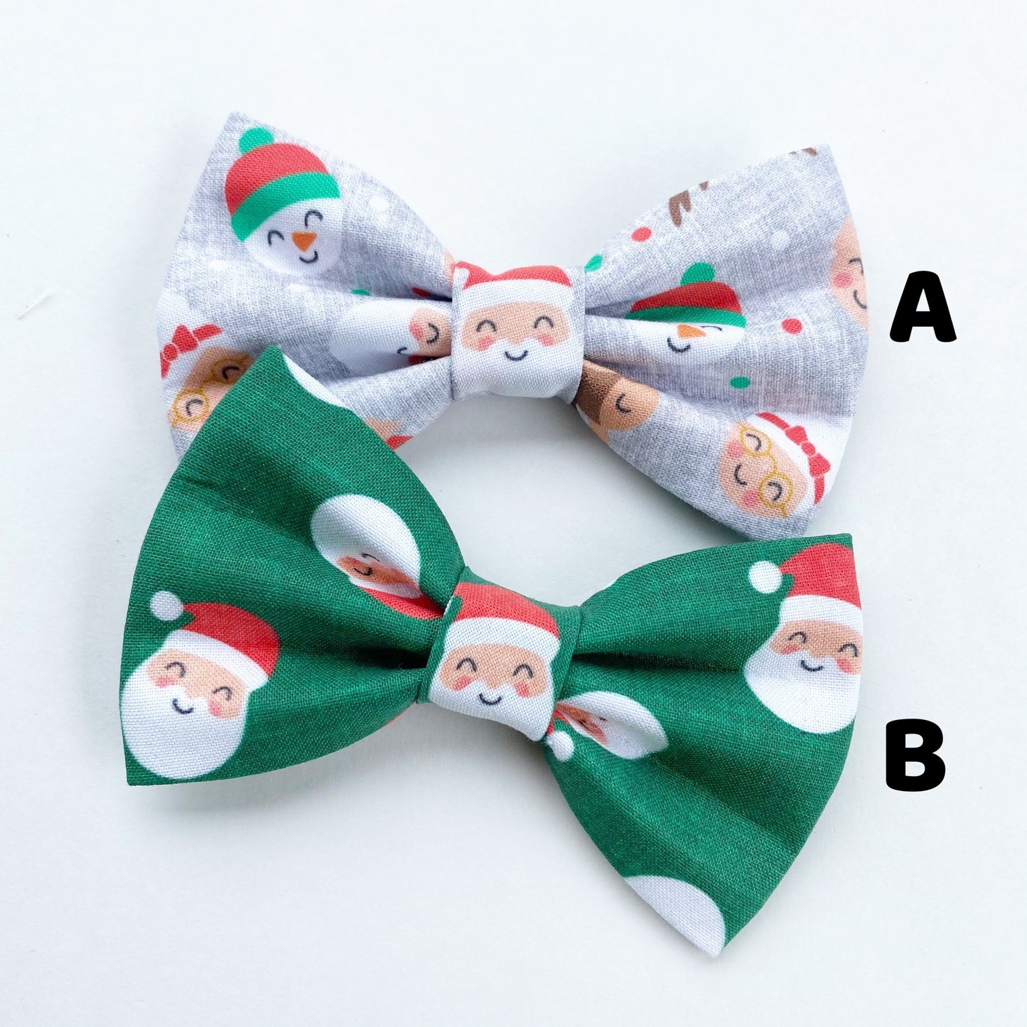 Christmas Dog Bowtie, Santa Print Collar Bow Tie, Dog Accessories