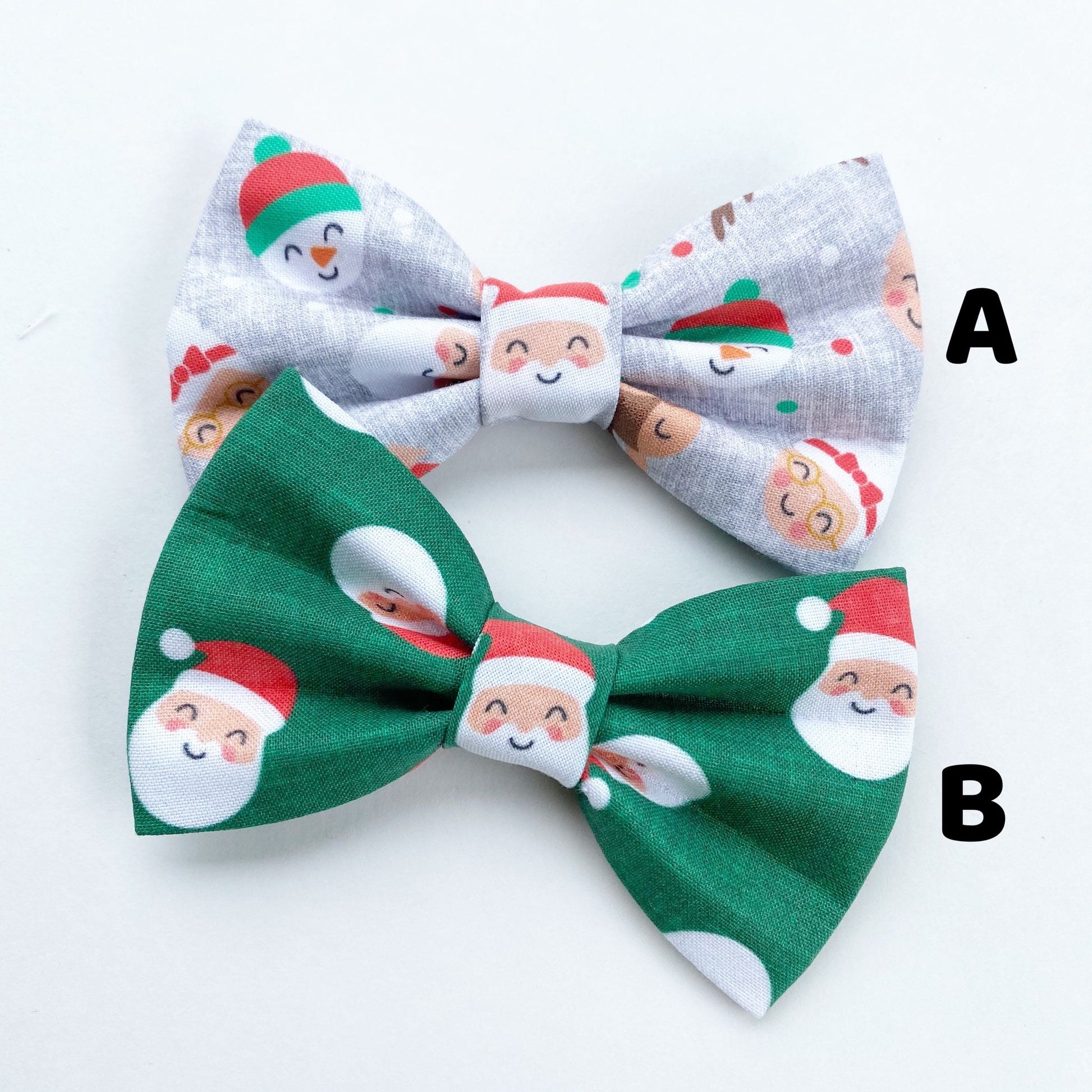 Christmas Dog Bowtie, Santa Print Collar Bow Tie, Dog Accessories
