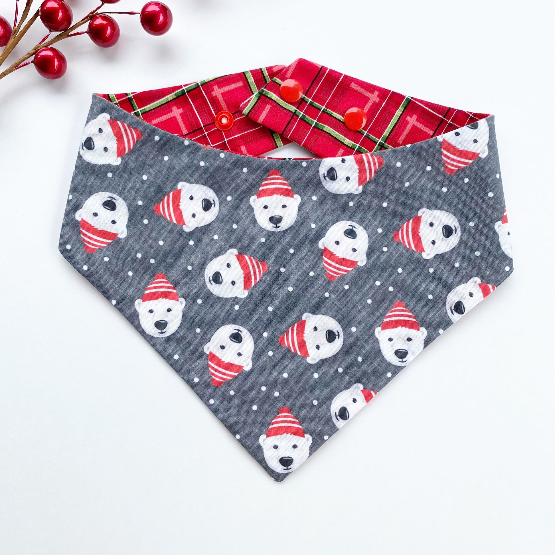 Christmas dog bandana, Winter Bear bandana