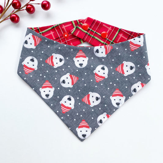 Christmas dog bandana, Winter Bear bandana