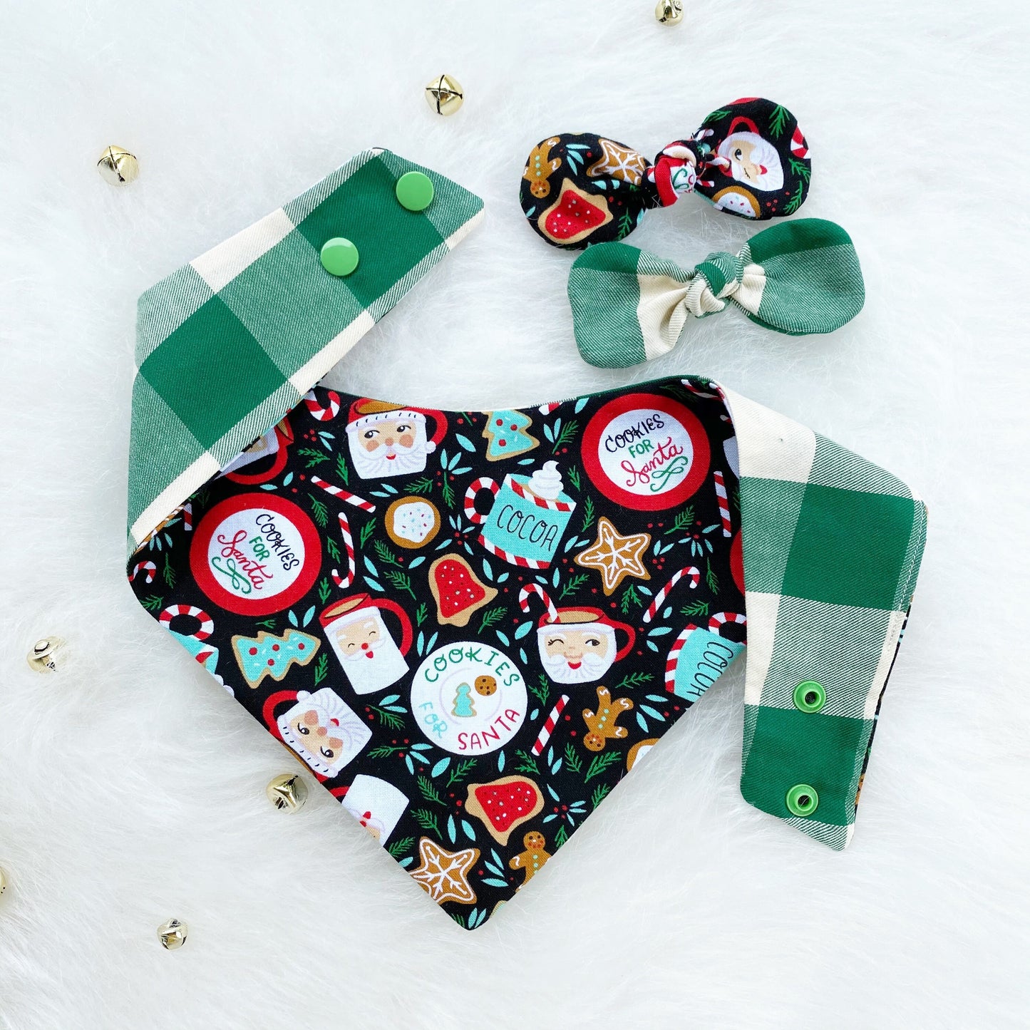 Christmas dog bandana, Cookies for Santa