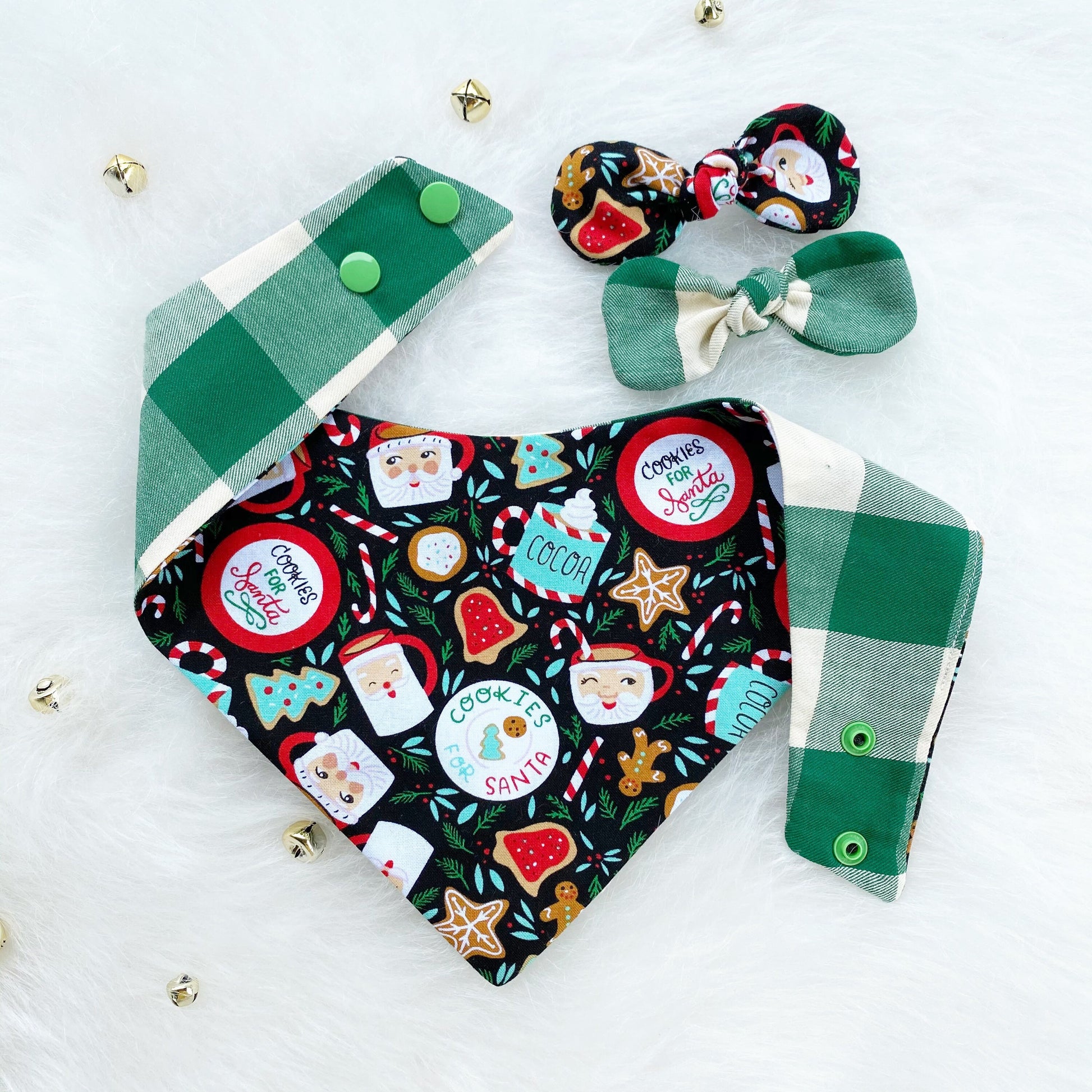 Christmas dog bandana, Cookies for Santa