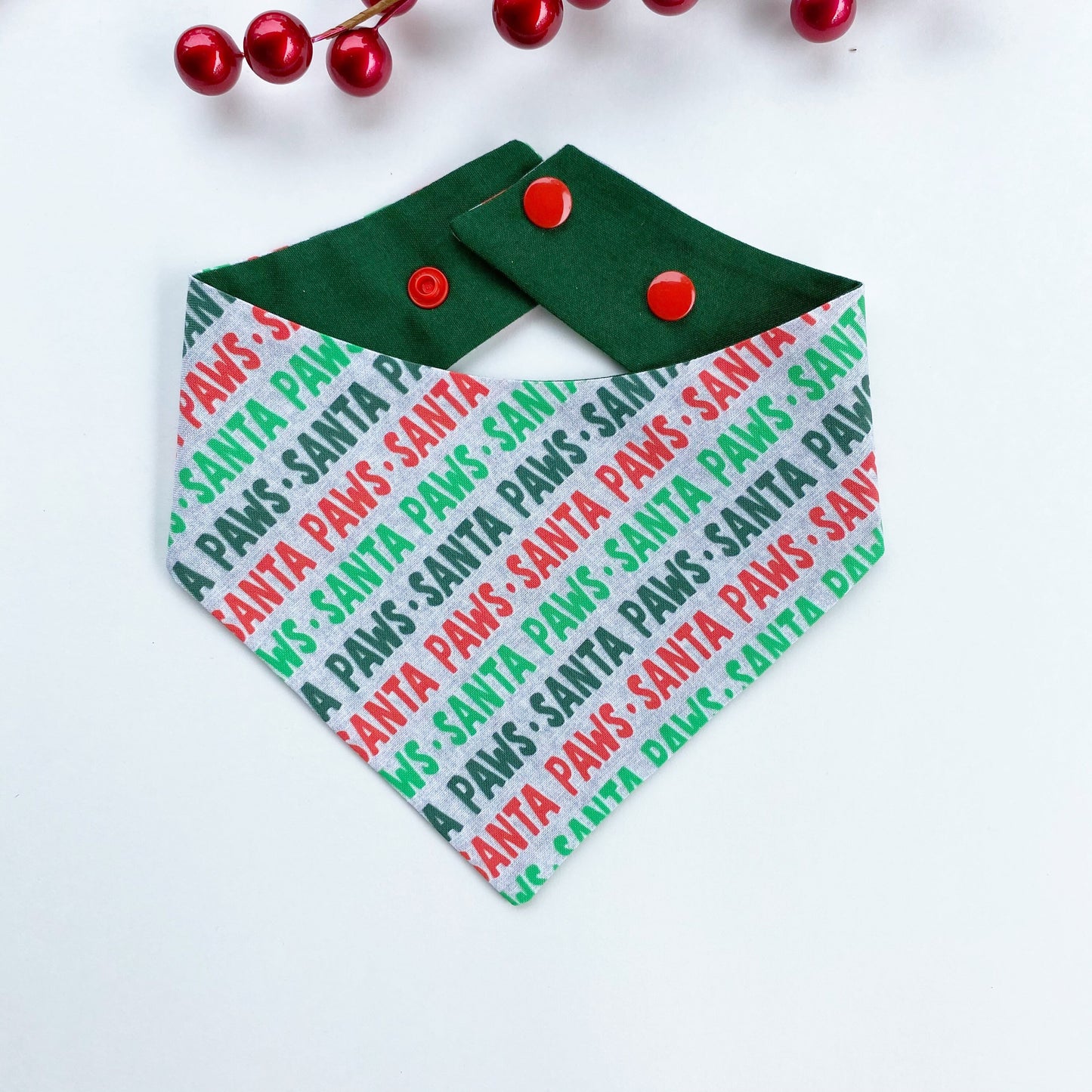 Christmas dog bandana, Santa paws bandana