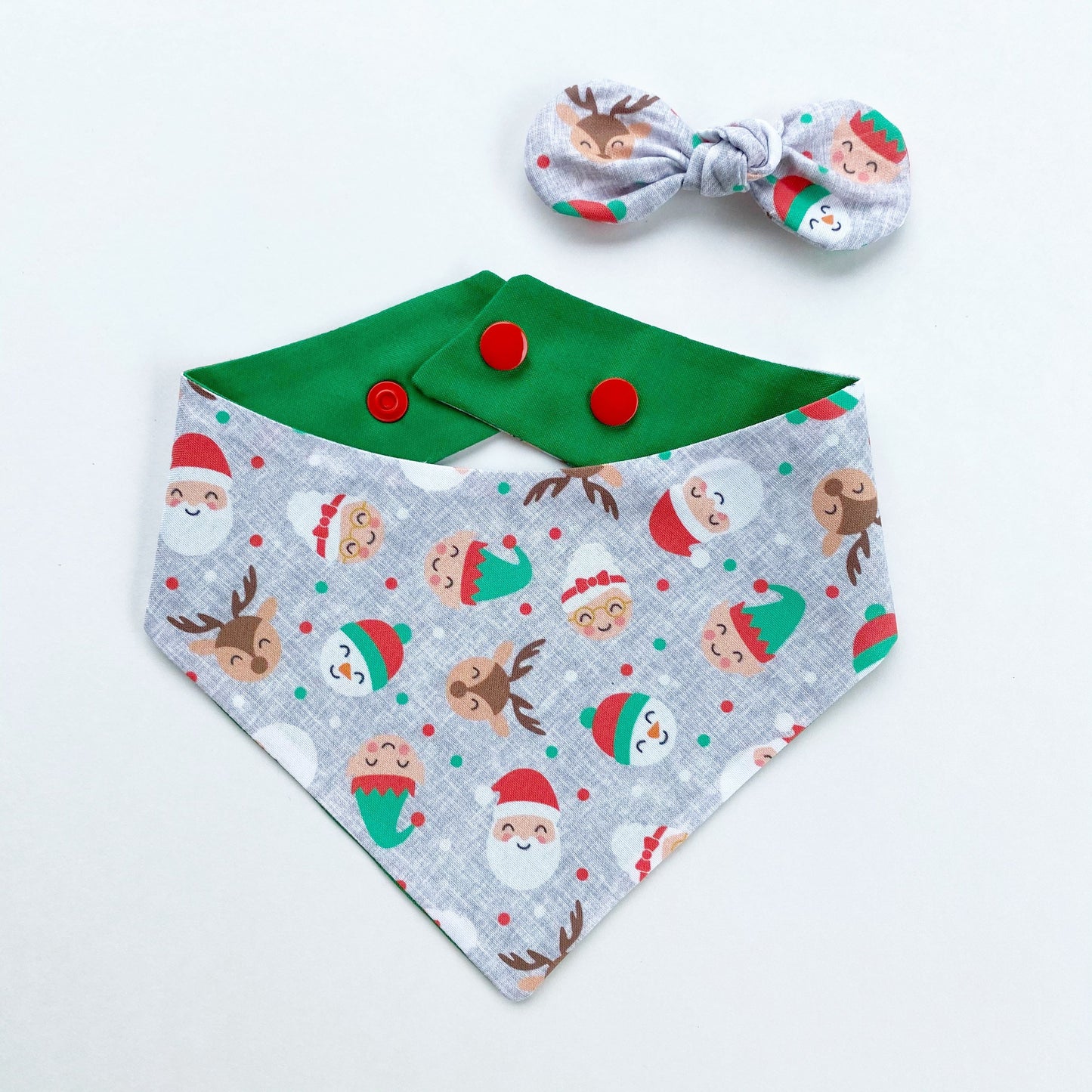 Christmas dog bandana Holiday heads