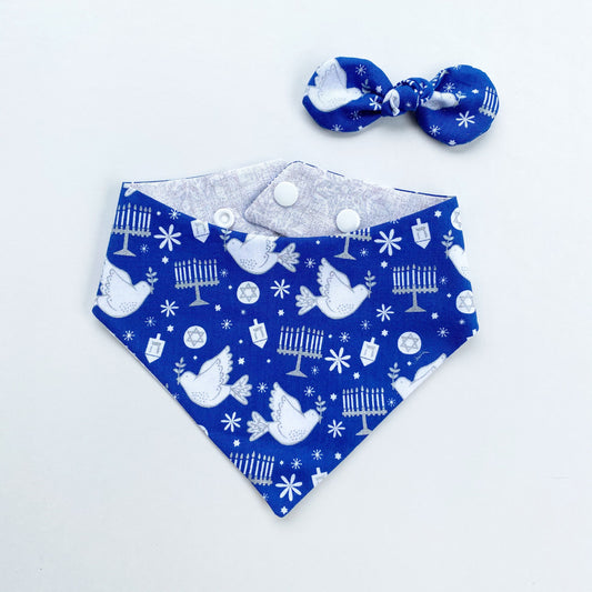 Hanukkah Dog Bandana, Holiday Pet Accessory