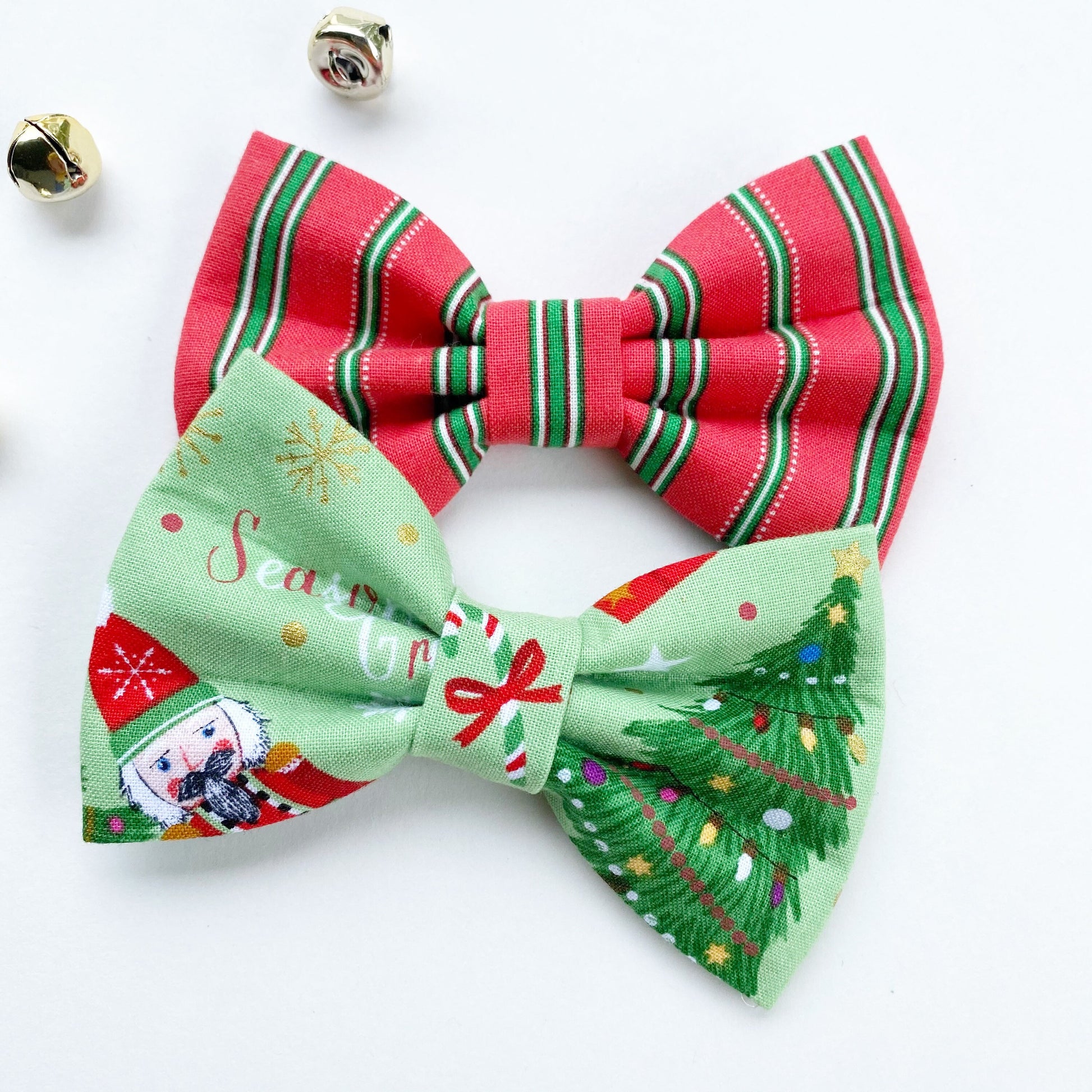 Christmas Dog Bowtie, Holiday Pet Collar Accessory