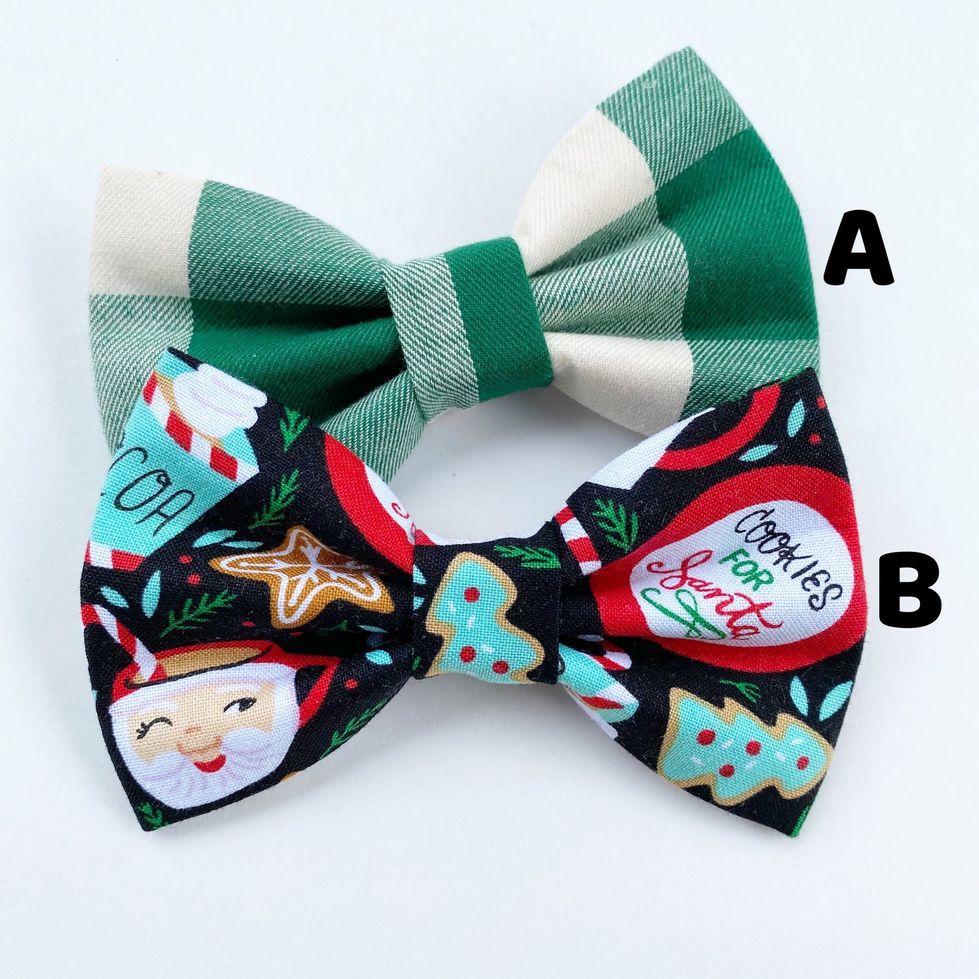 Christmas Dog bowties, Santa, cookies and Christmas