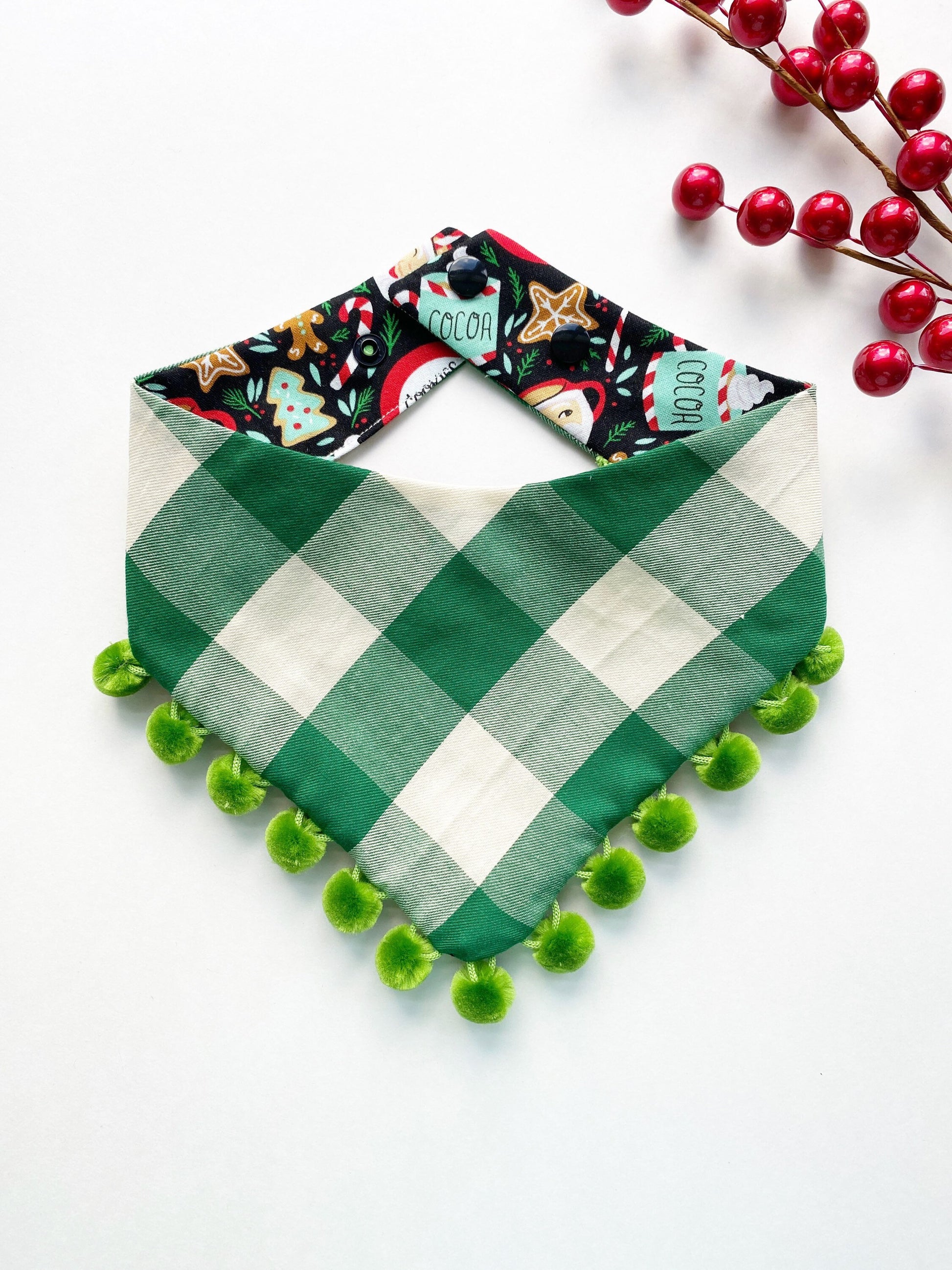 Christmas dog bandana, Cookies for Santa
