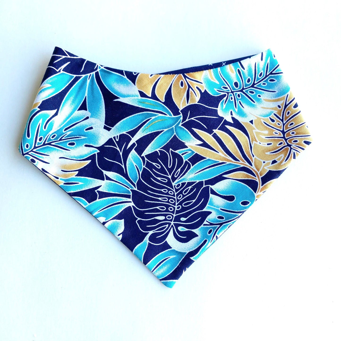 Blue Plant Leaf Dog Bandana