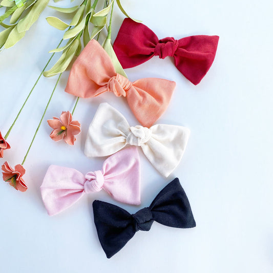 Dog hair bow Red Peach Cream Pink Black