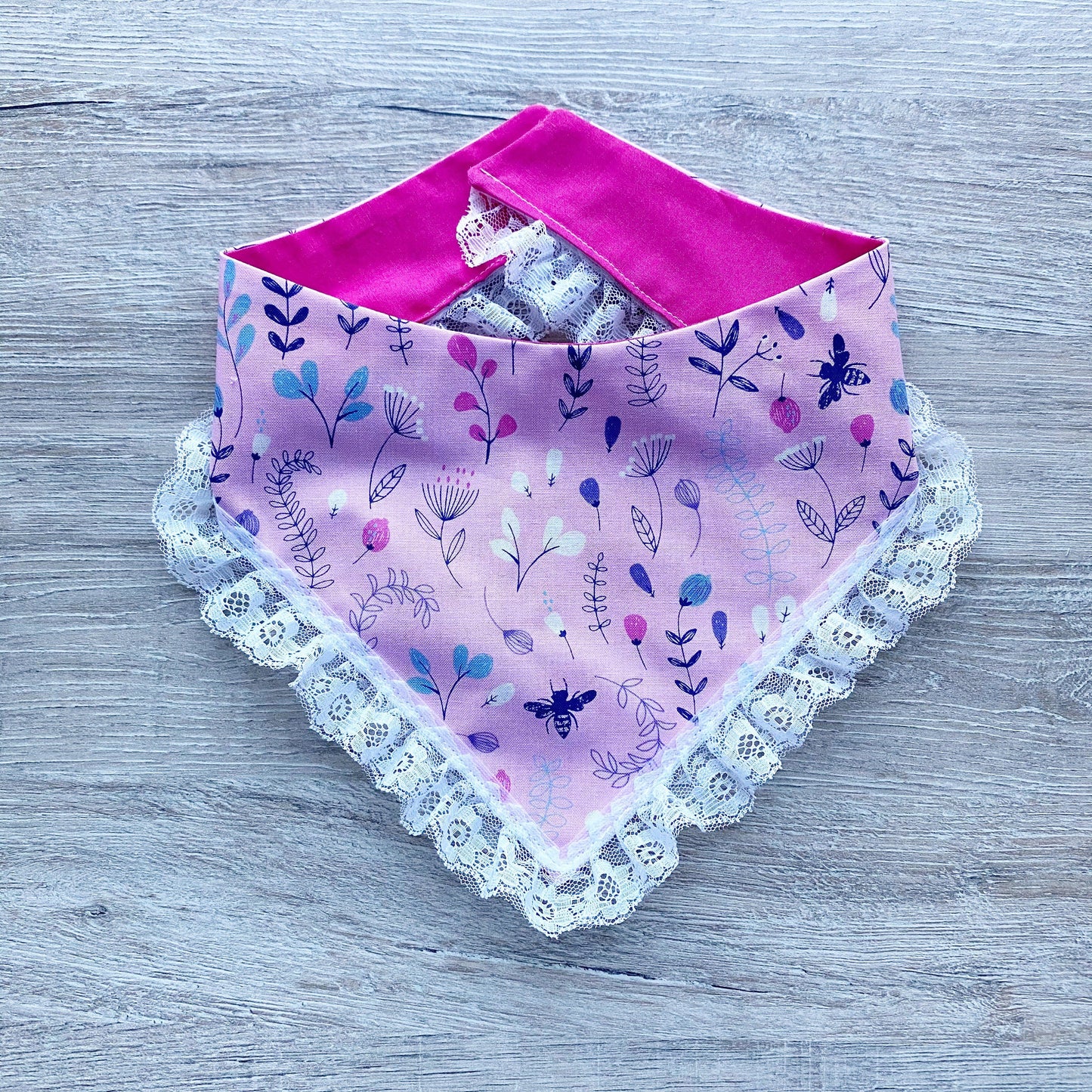 Pink Floral Dog Bandana