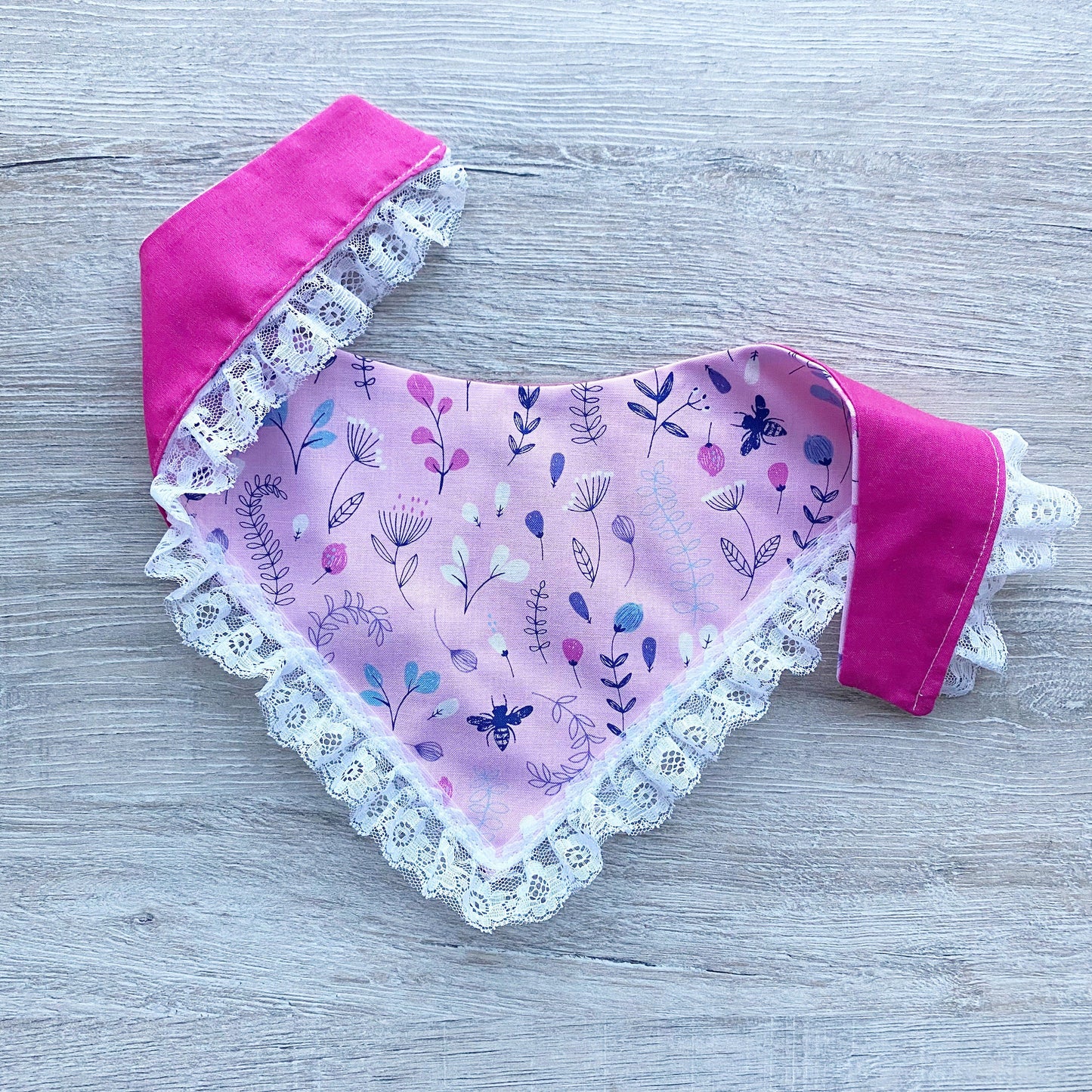 Pink Floral Dog Bandana