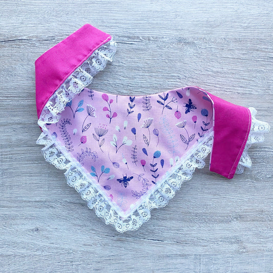 Pink Floral Dog Bandana