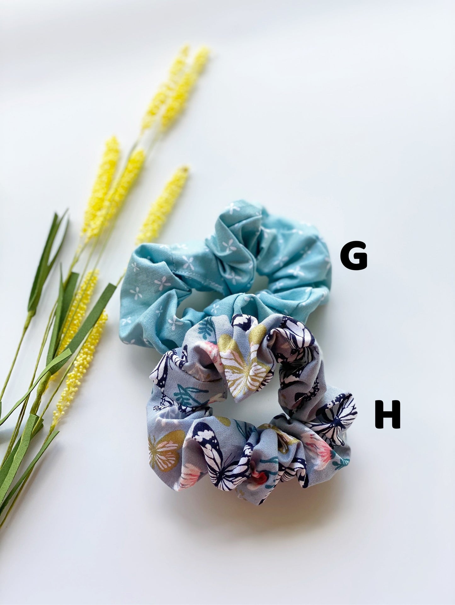 Floral Cotton Scrunchie, Matching Dog Bandana