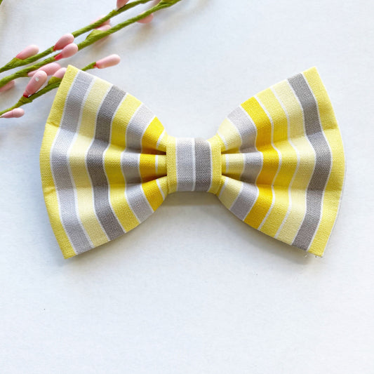 Easter dog bowtie, Yellow and Gray pet accessories, dog bow, dog accessories, dog collar, pet bow tie, Sailor Bow, Seasonal bowties