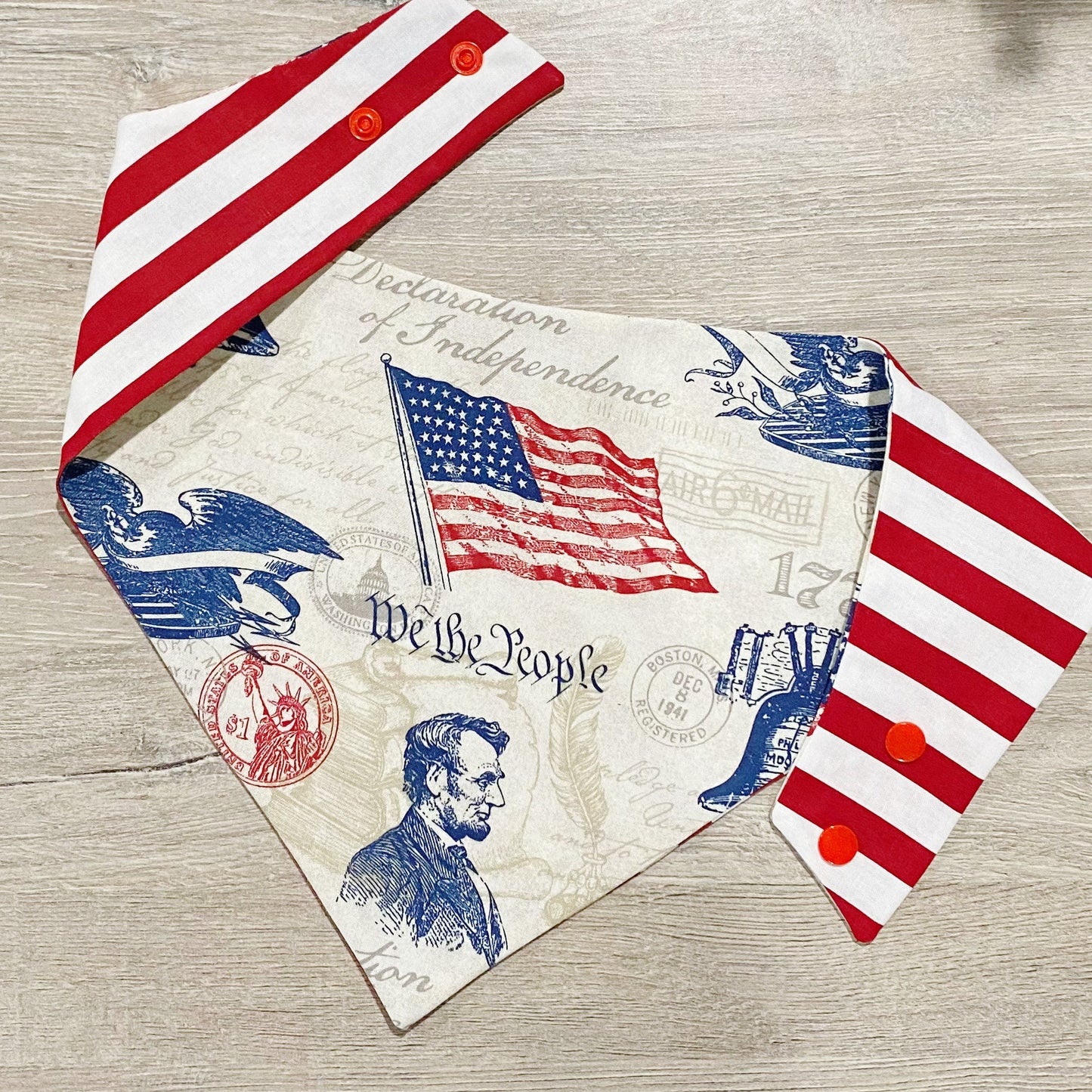 Patriotic Stripe Dog Bandana