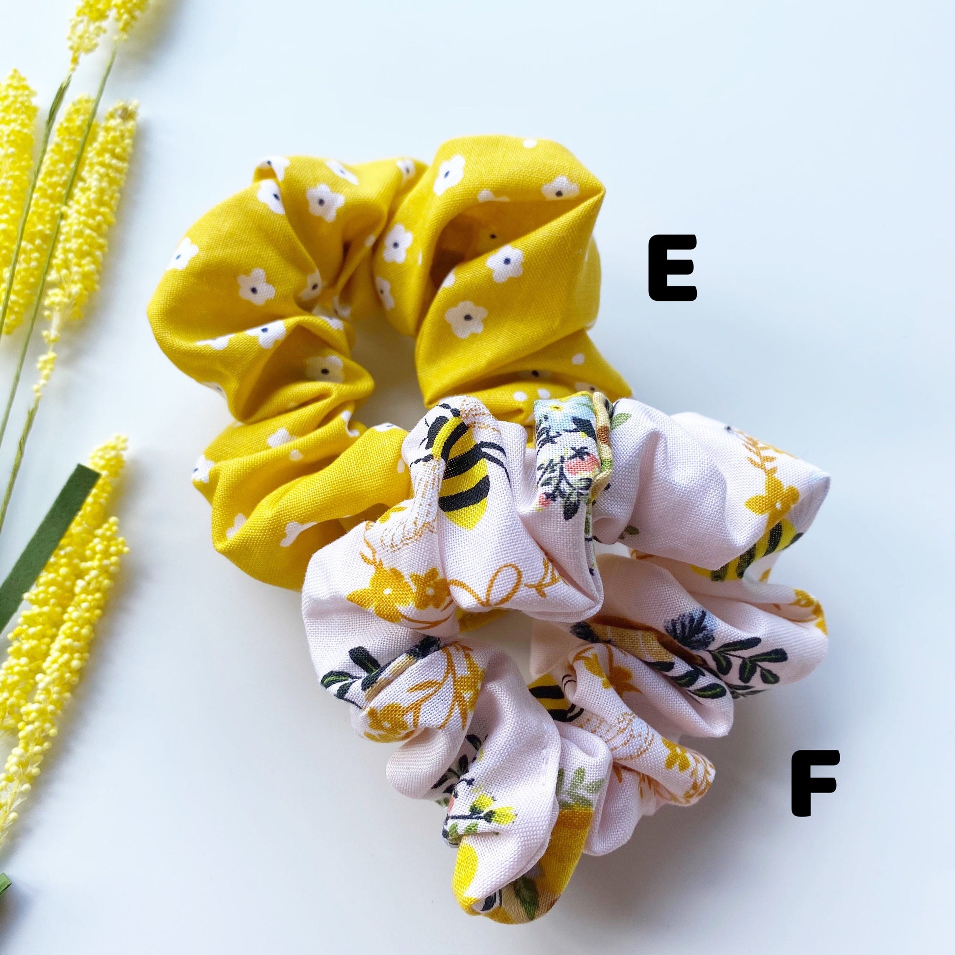 Floral Cotton Scrunchie, Matching Dog Bandana