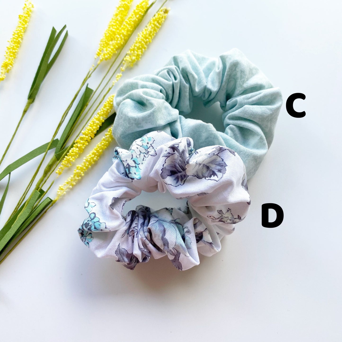 Floral Cotton Scrunchie, Matching Dog Bandana