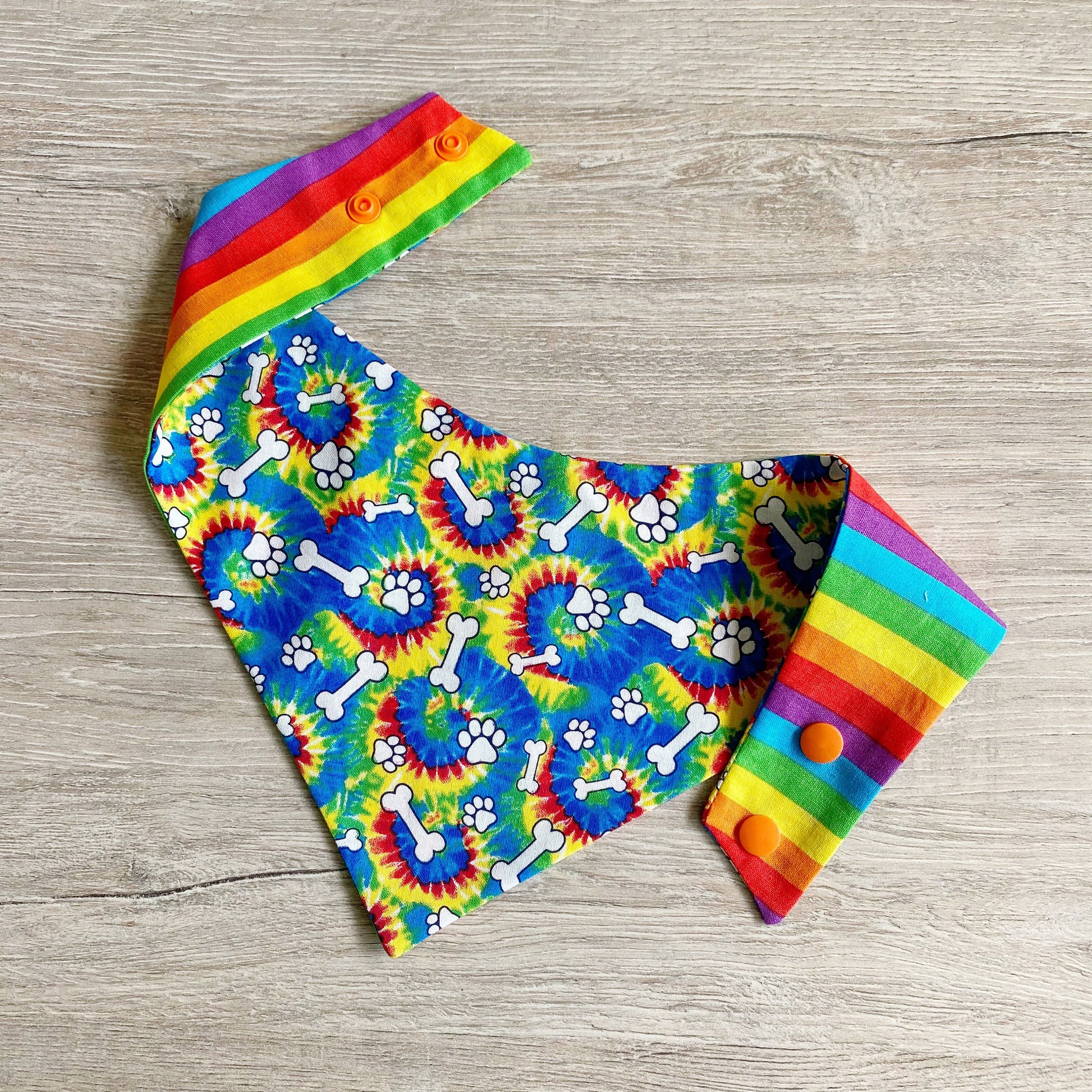Rainbow Stripes Pride Dog Bandana