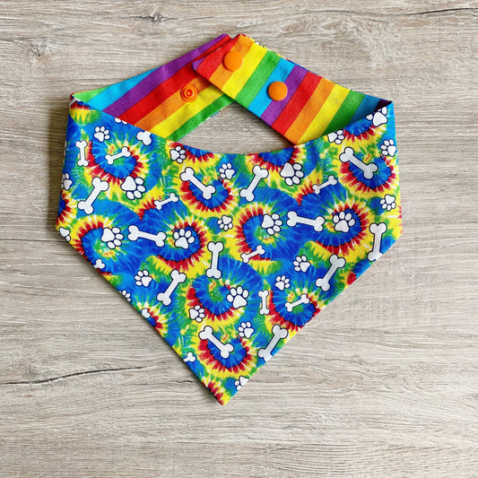 Rainbow Stripes Pride Dog Bandana