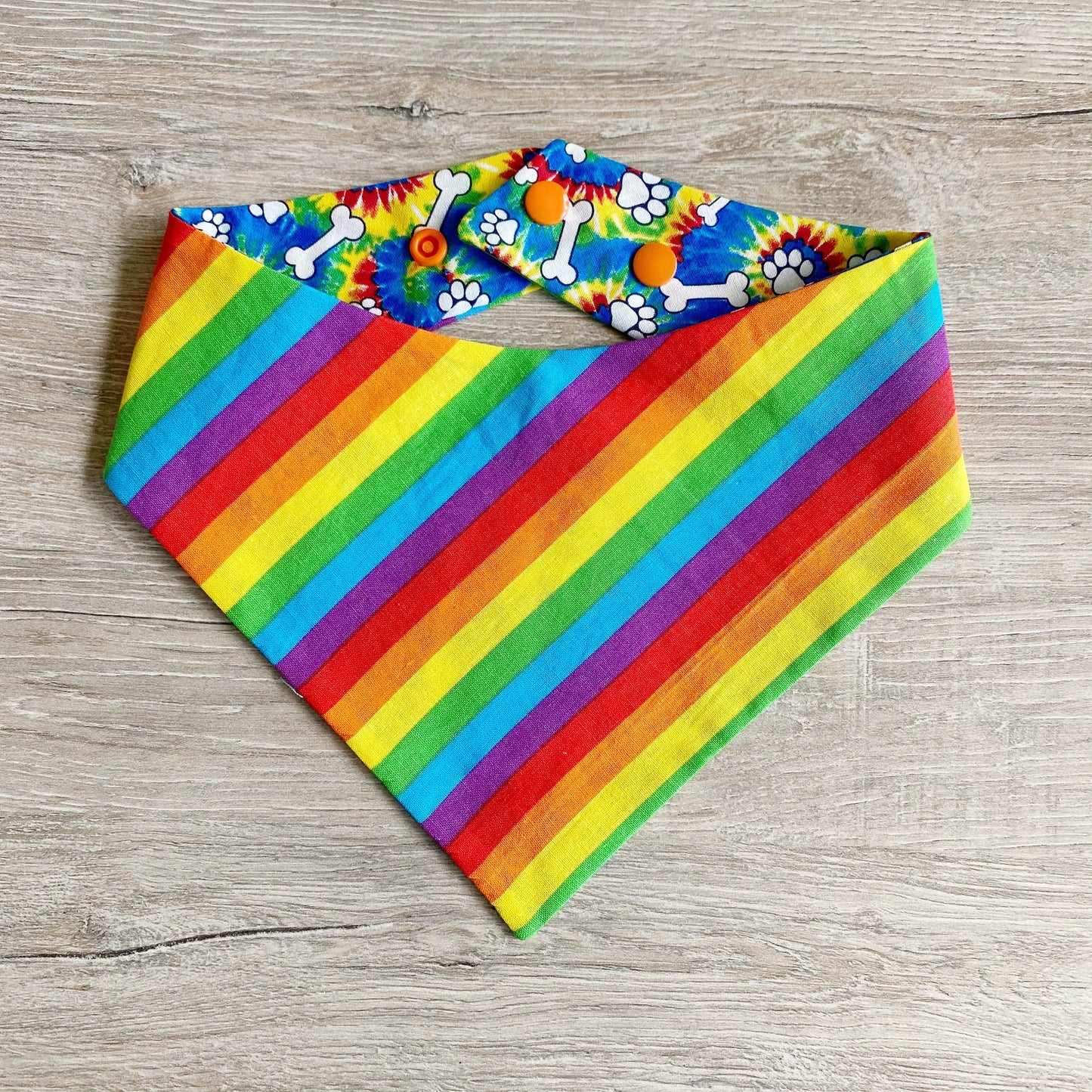 Rainbow Stripes Pride Dog Bandana