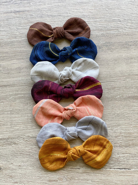Cotton Dog Bow with Clip, Handmade Pet Accessory
