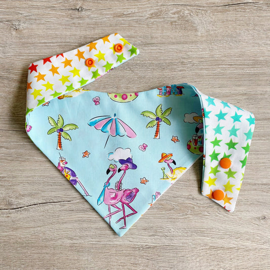 Beach Day and Rainbow Stars Dog Bandana