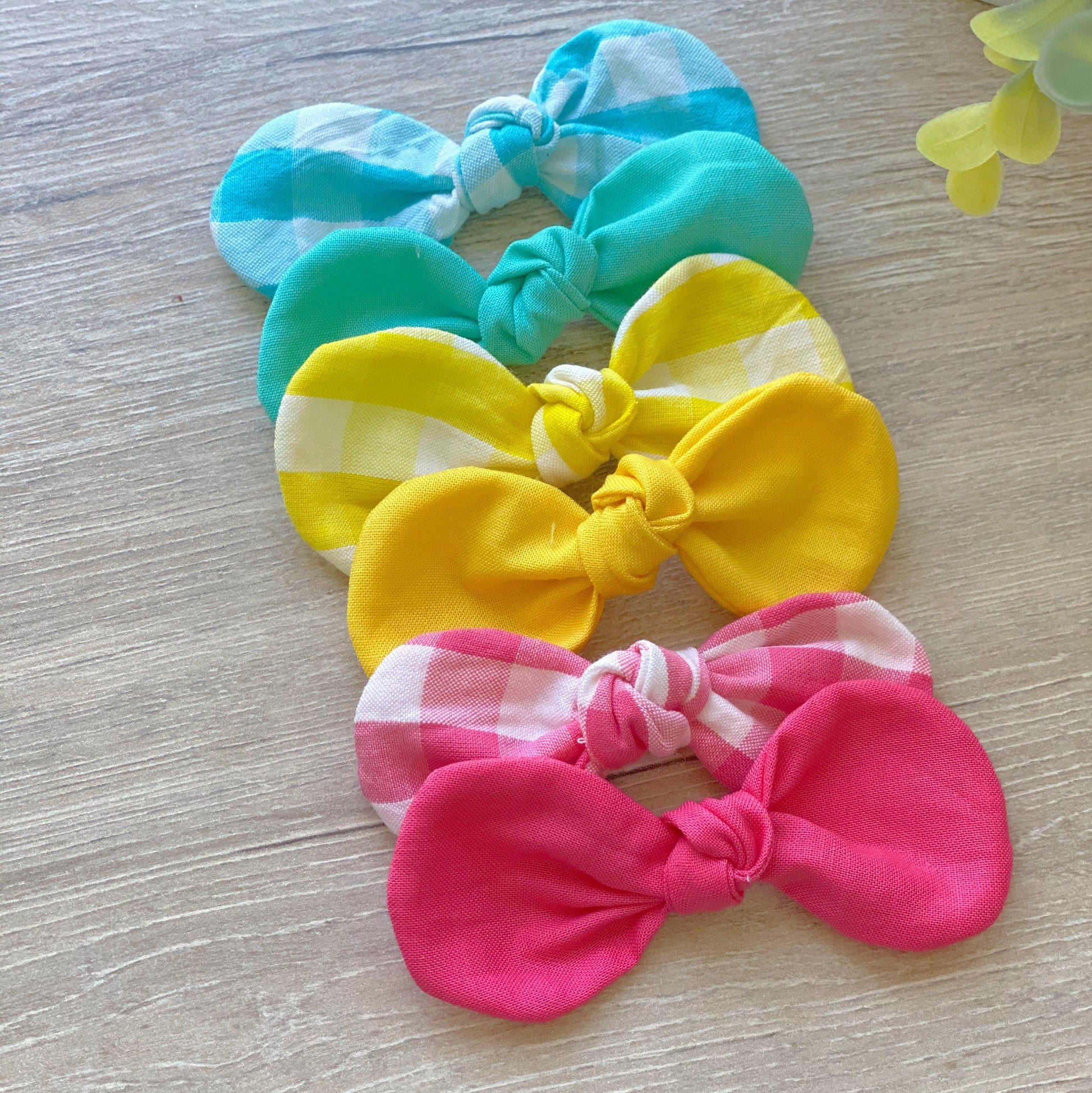 Gingham Dog Bow, Cotton Hair Clip, Girl Dog Accessories