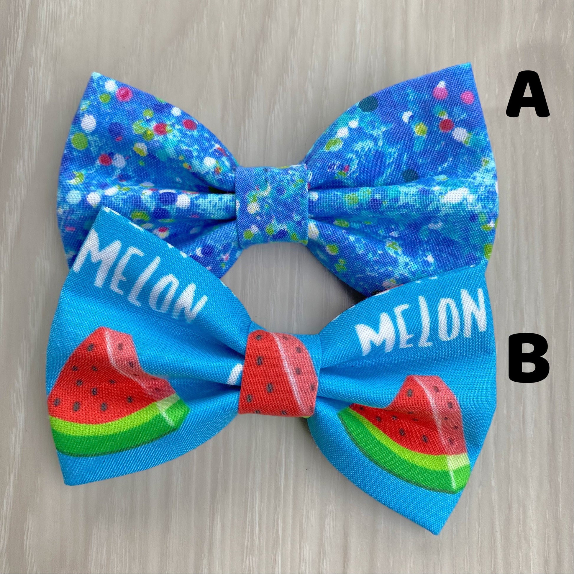 Watermelon Dog Bowtie, Summer Pet Collar Accessory