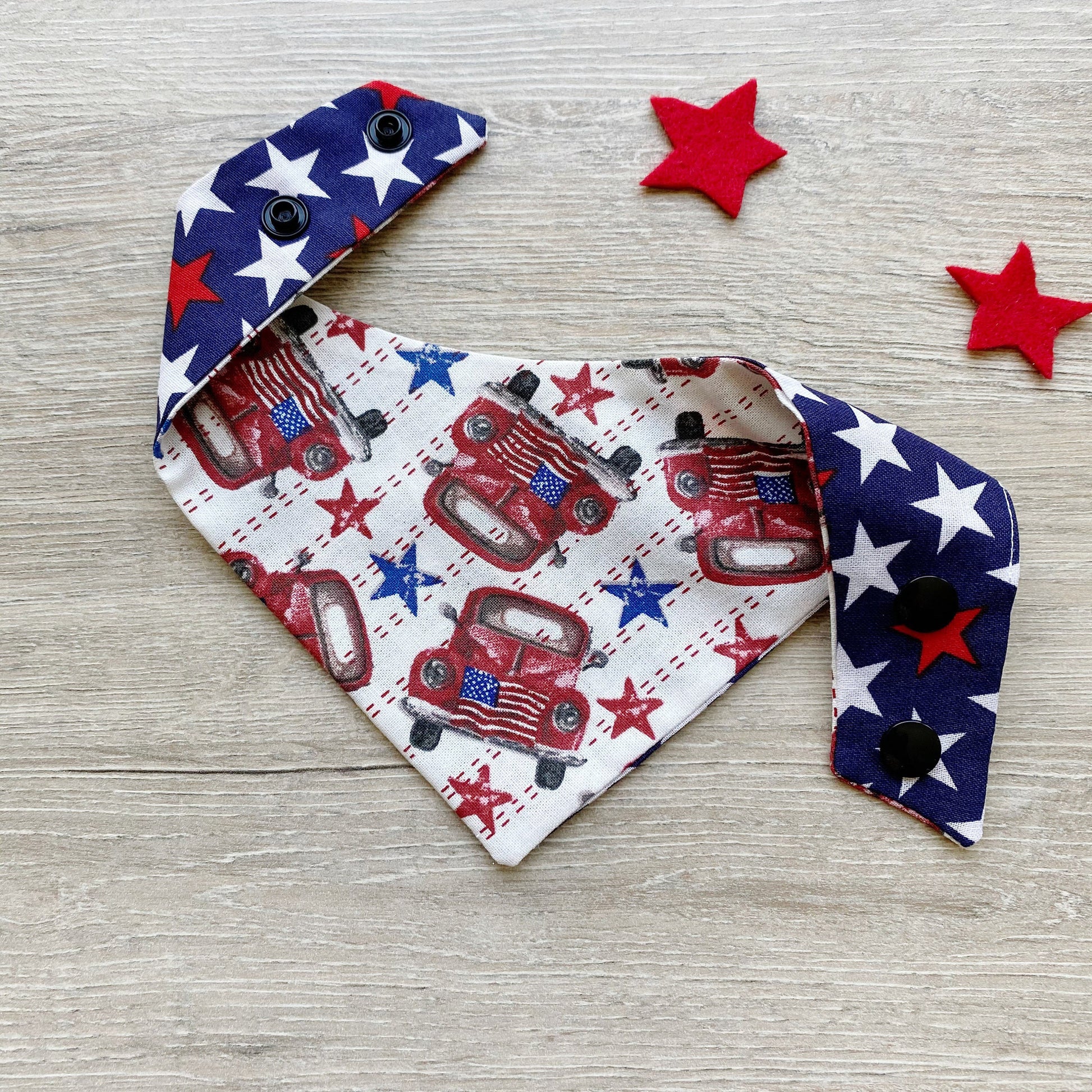 4th of July Dog bandana Patriot red truck