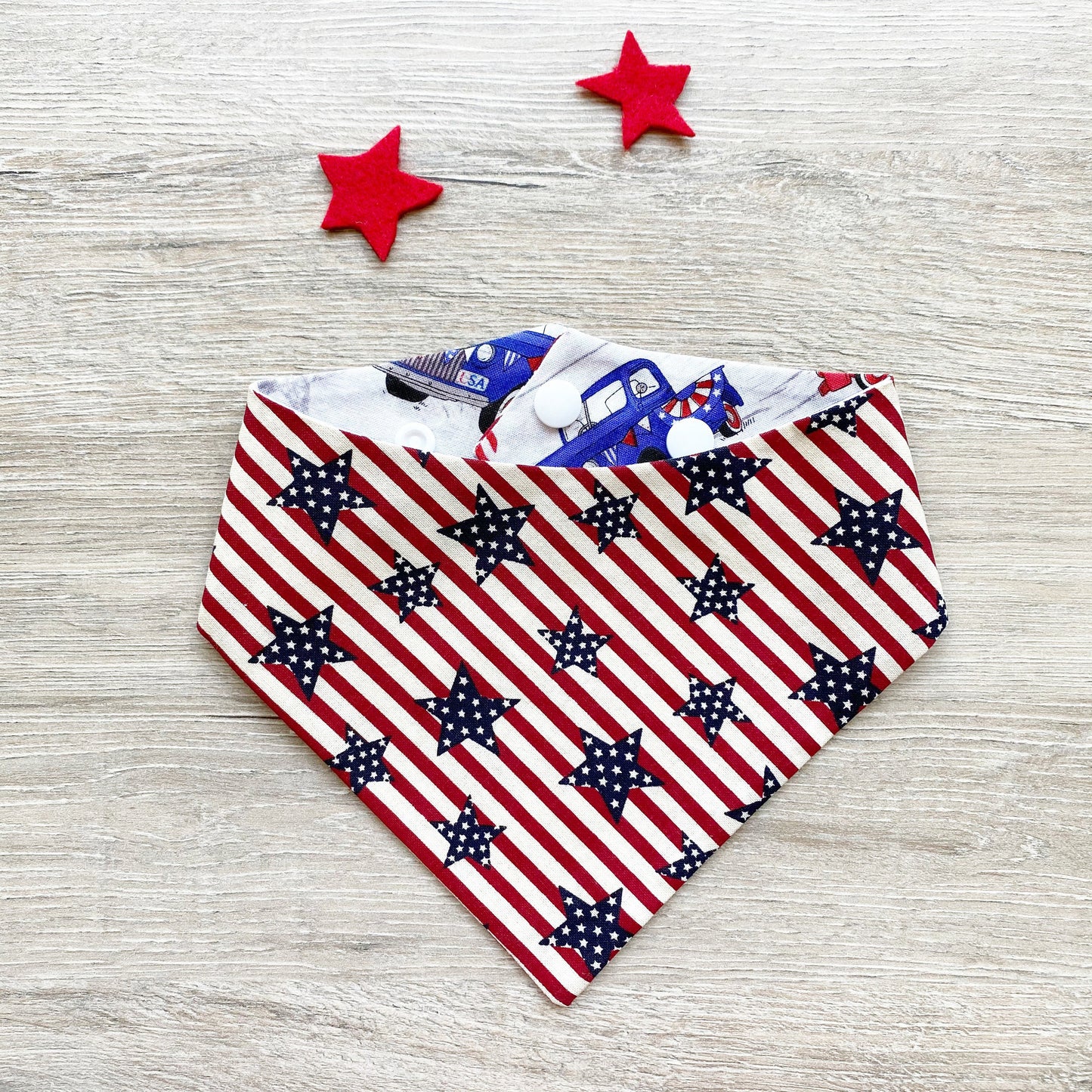 4th of July Dog Bandana Red & Blue Truck