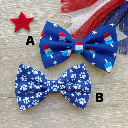 4th of July Dog Bowtie Popsicles & paws