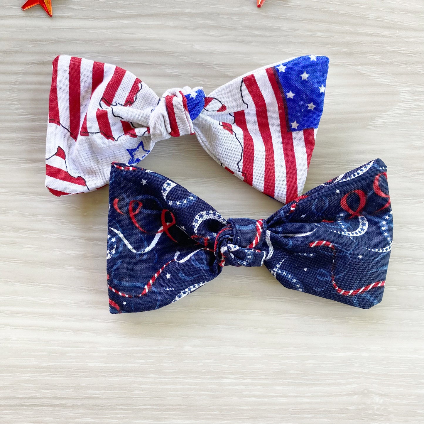 4th of July Dog Bow, Patriotic Hair Clip, Stars & Stripes