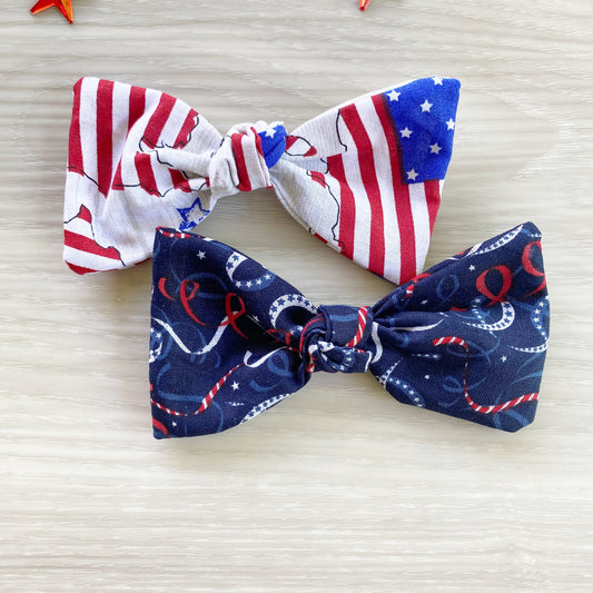 4th of July Dog Bow, Patriotic Hair Clip, Stars & Stripes