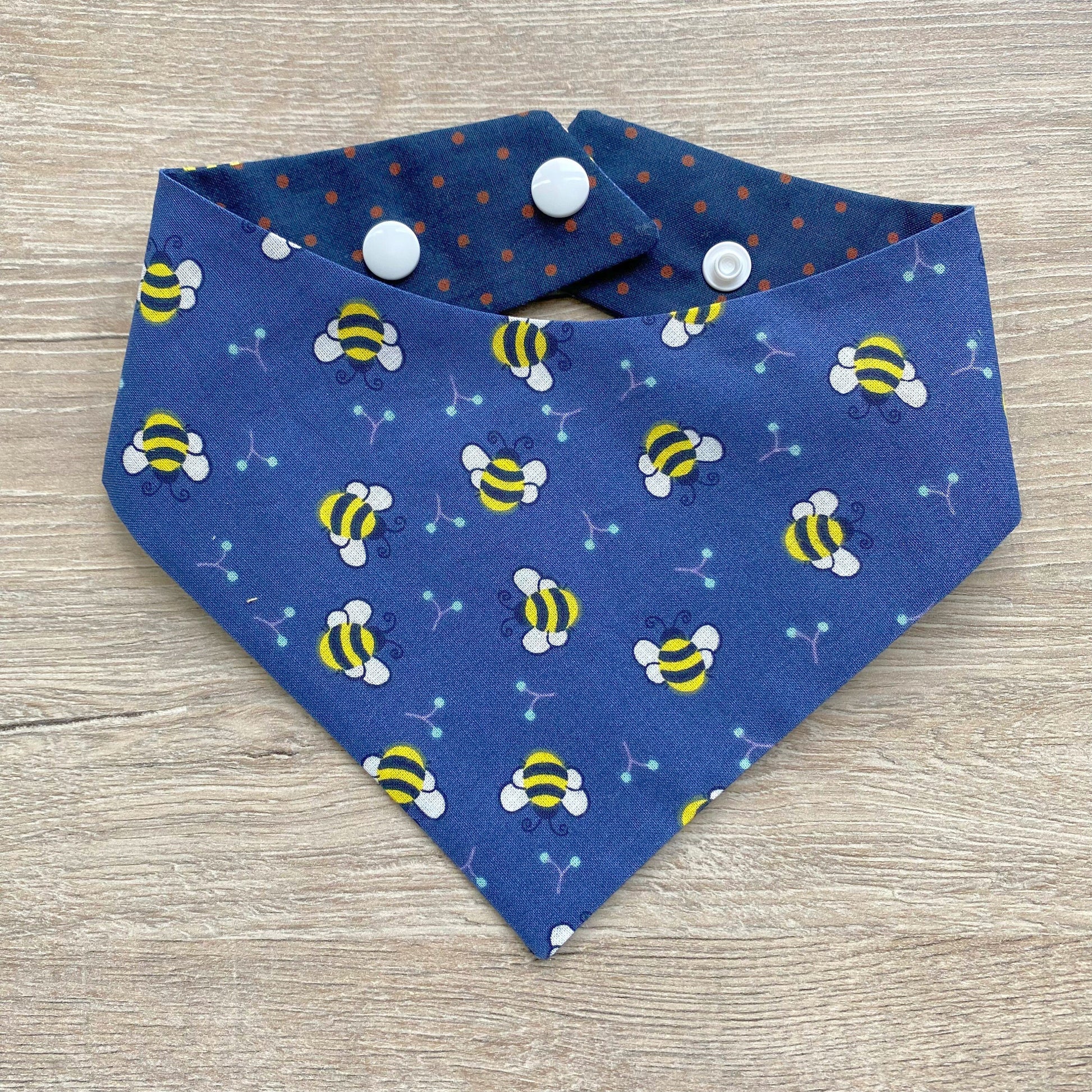 Lil Bees dog bandana, Spring Dog bandana, Snap on Bandana, Matching hair-bow, Bow and Bandana, Cute bandanas