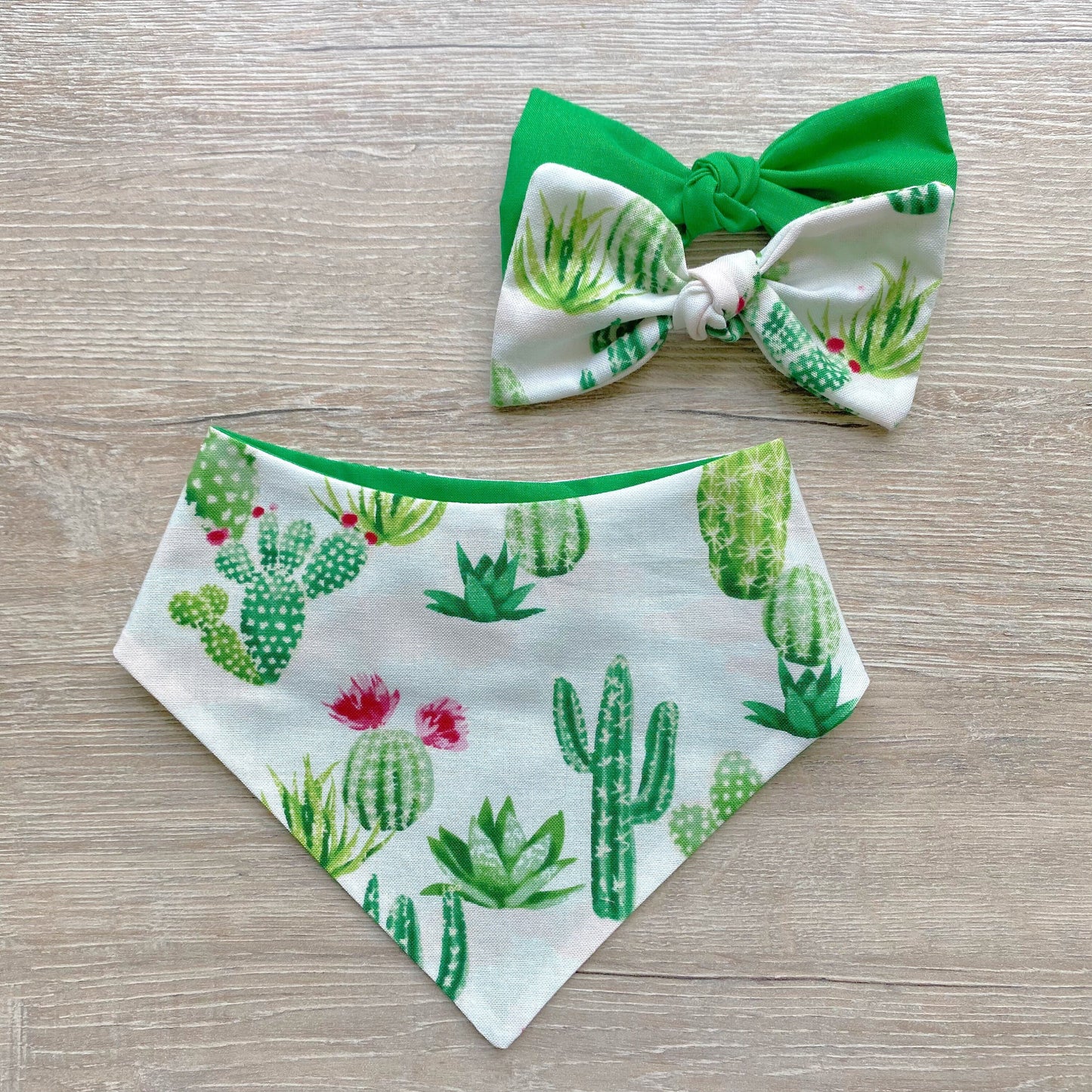 Green Cacti Dog Bandana