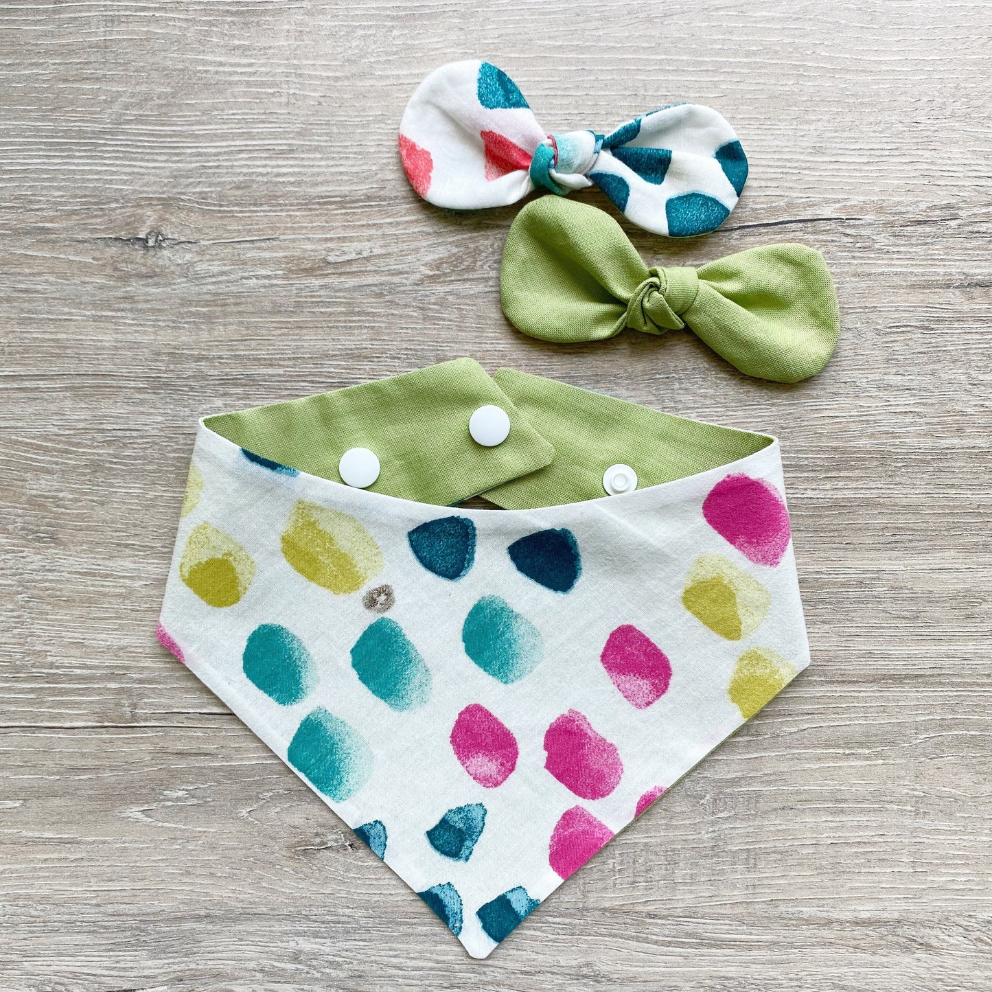 Colorful watercolor marks dog bandana